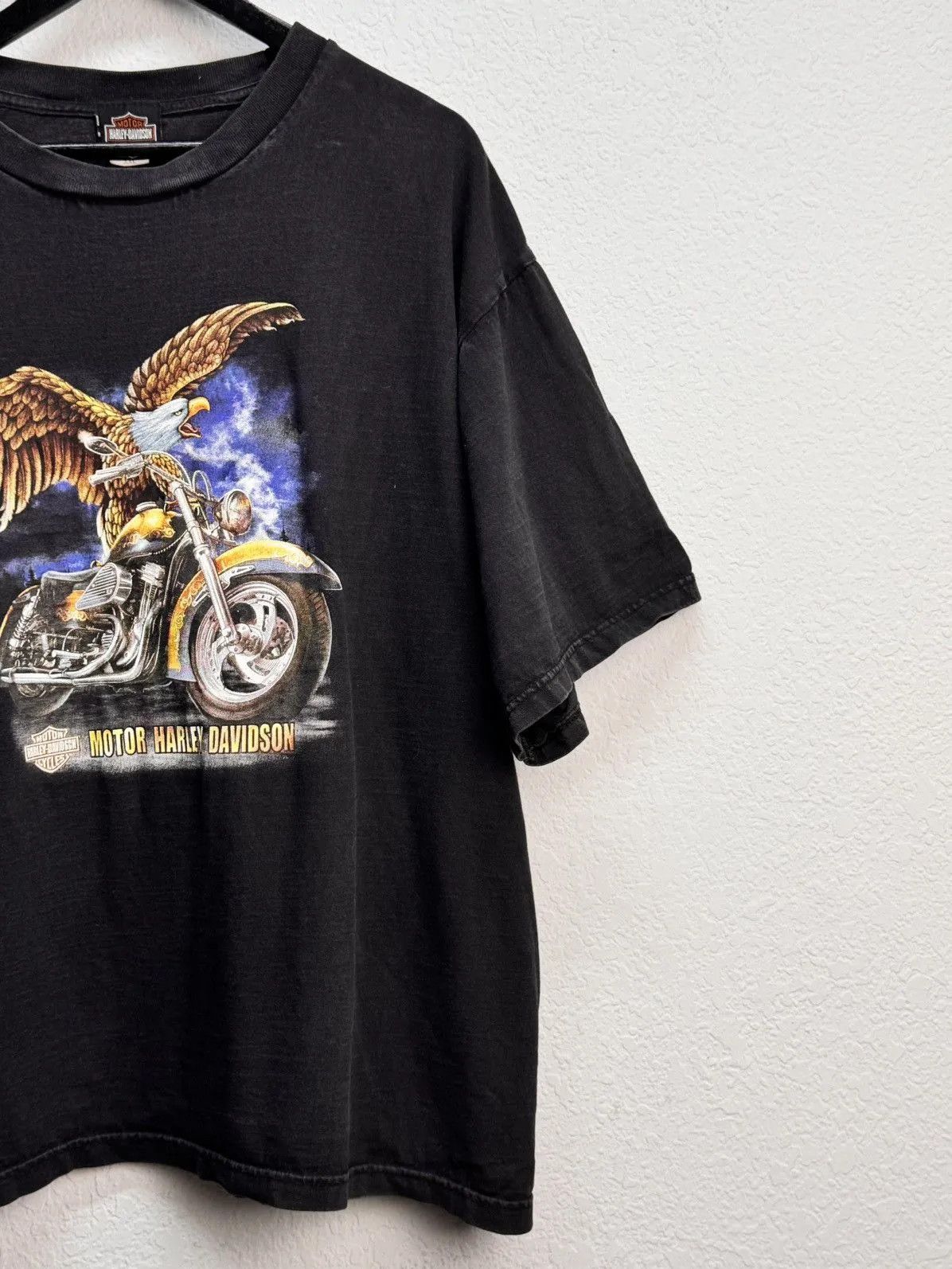 Harley Davidson 👉 90s Vintage Harley Davidson Baldwin Park Eagle Tee Size US XL / EU 56 / 4 - 4 Thumbnail