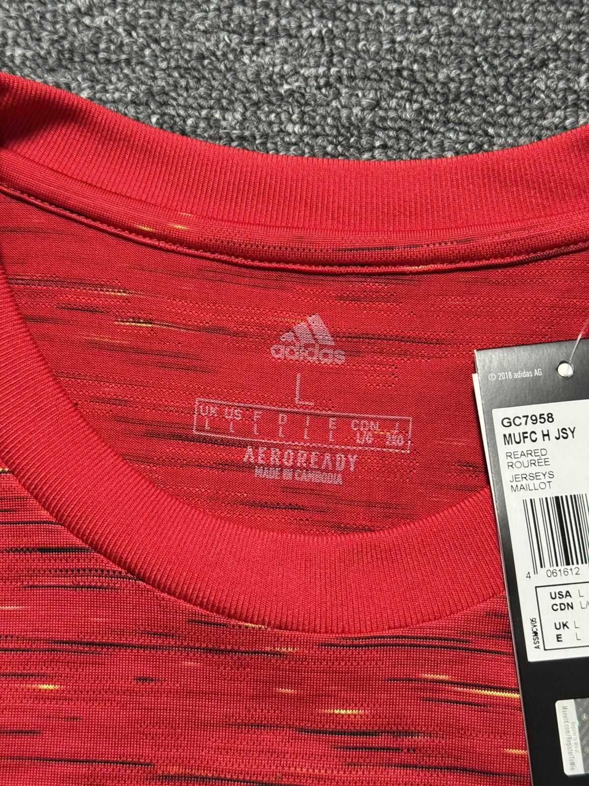 Adidas Adidas Manchester United 2020/21 Home Jersey NWT Jeff Willy Size US L / EU 52-54 / 3 - 9 Thumbnail