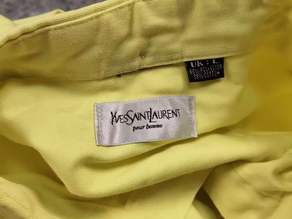 Yves Saint Laurent Rare Vintage Yves saint laurent Logo neon Buttons Shirt Size US XL / EU 56 / 4 - 8 Thumbnail