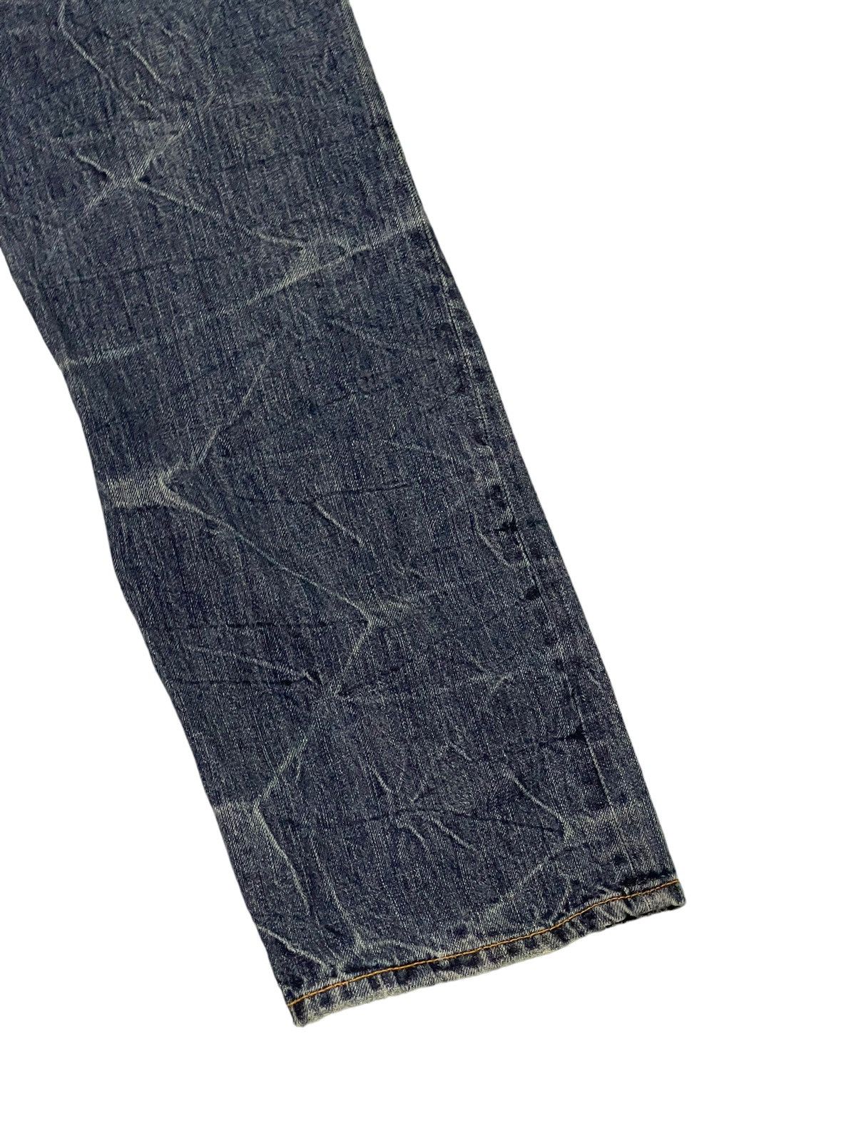 Japanese Brand Faded Jeans Sirmione Distress Regular Straight 8🟦0 Size US 29 - 4 Thumbnail
