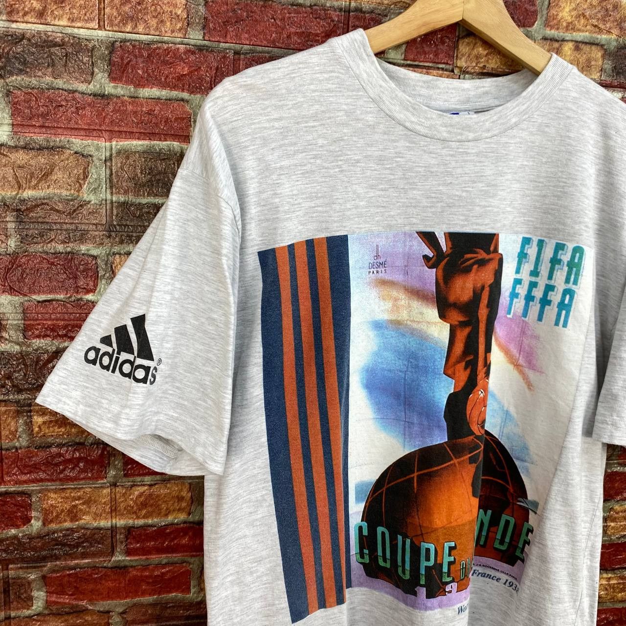 Adidas VINTAGE ADIDAS World cup poster 1938 history by adidas Size US M / EU 48-50 / 2 - 3 Thumbnail