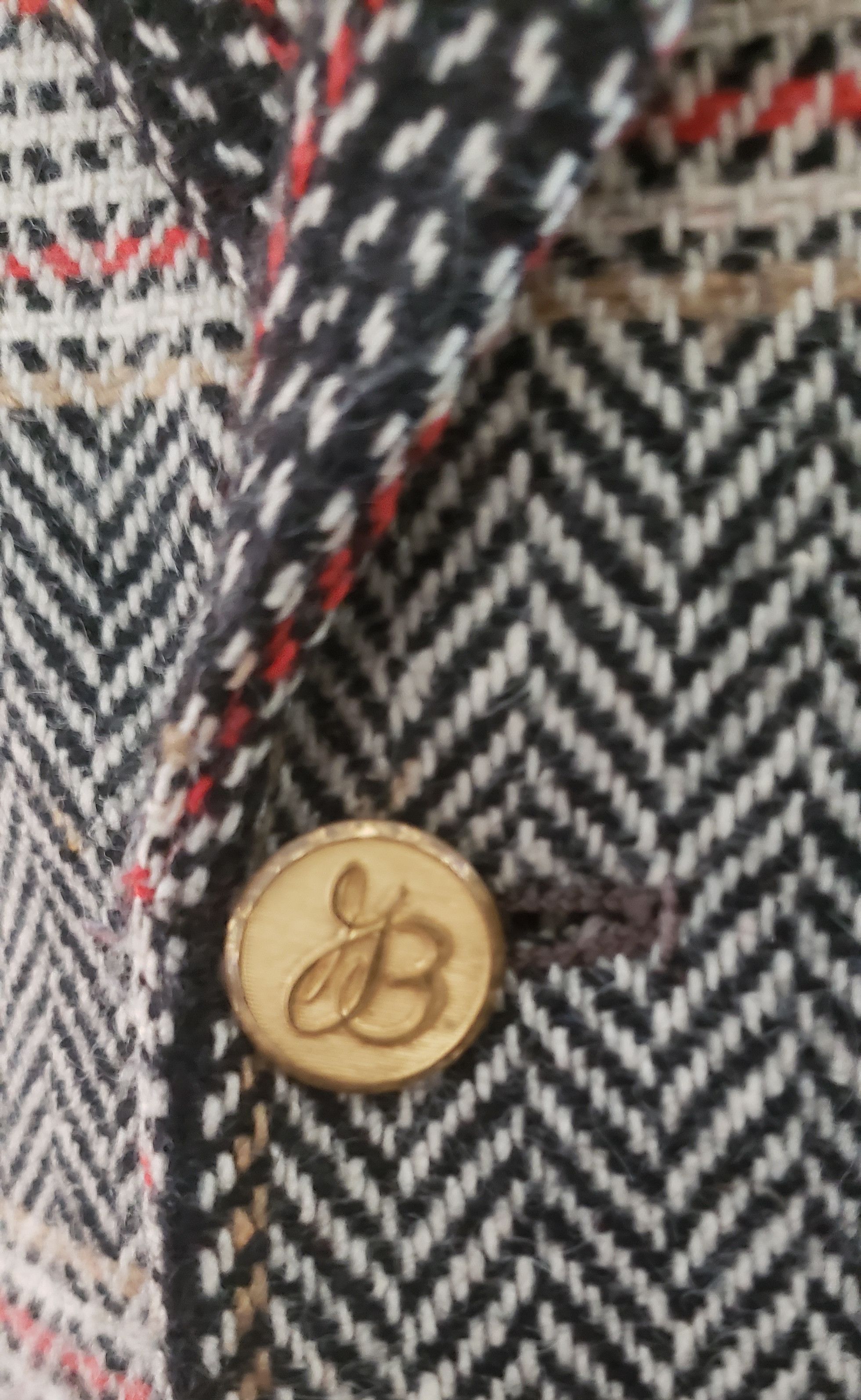 Vintage 1970s plaid sport coat 38R Geoffrey Beene wool tweed Size 38R - 5 Thumbnail