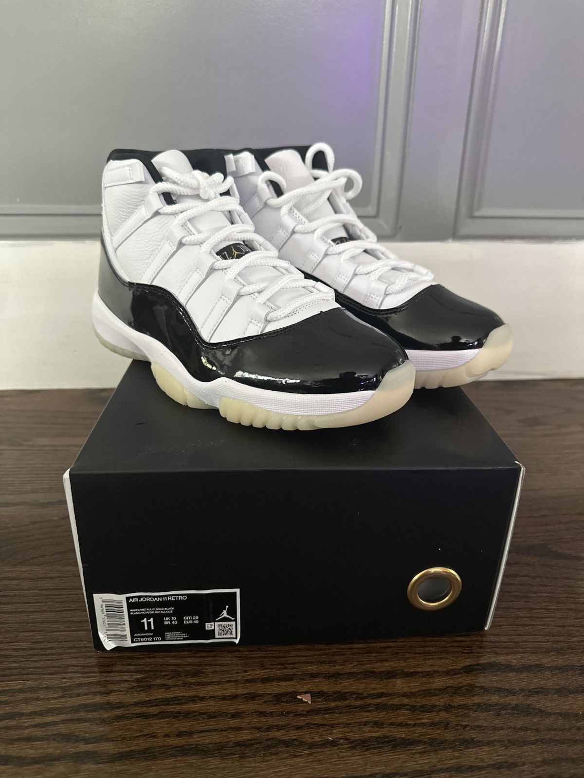 image of Jordan Brand 11 Gratitude 2024 Shoes in Black, Men's