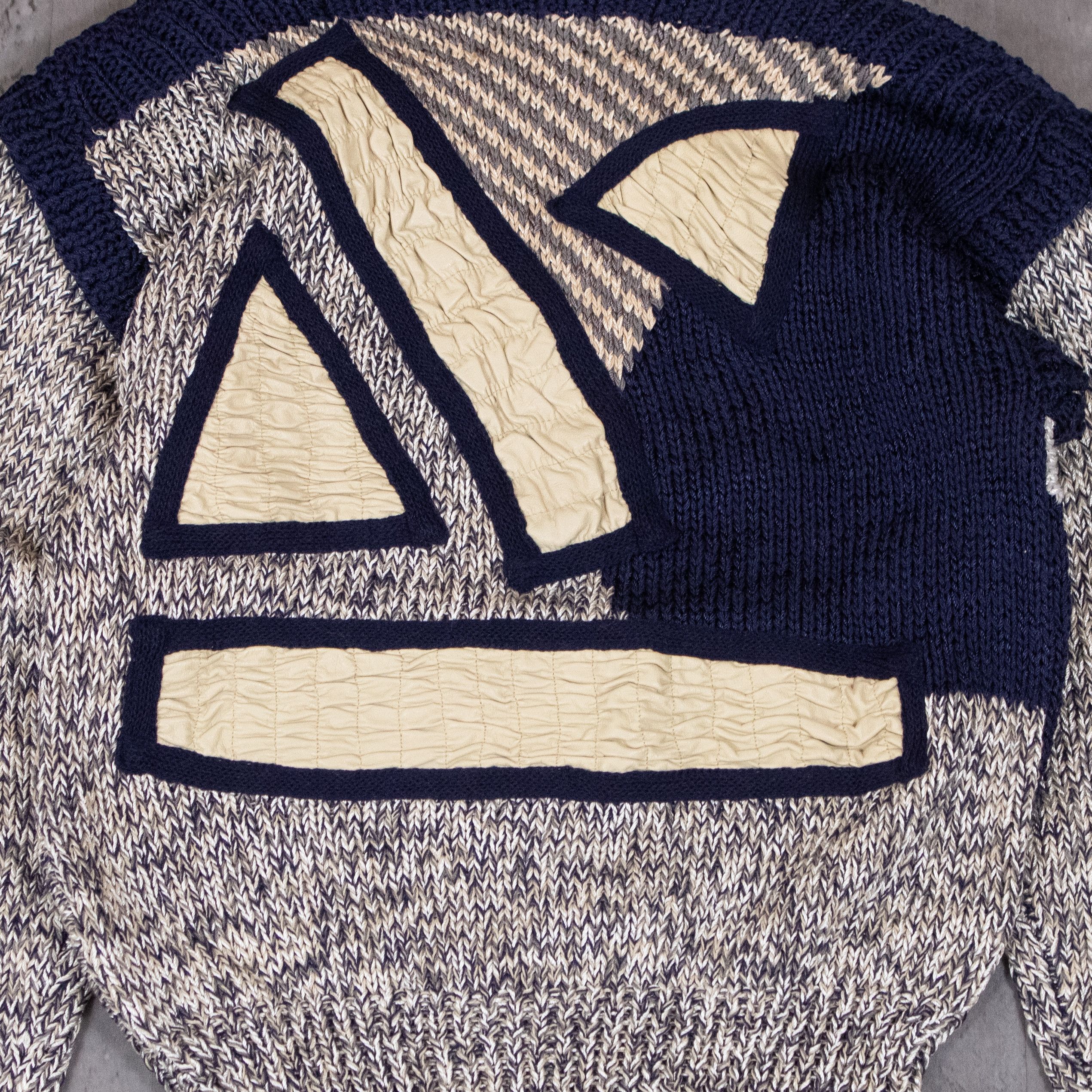 Vintage Vintage 1990's Nannel Pattern Knitted Crewneck Sweater Size US S / EU 44-46 / 1 - 8 Thumbnail