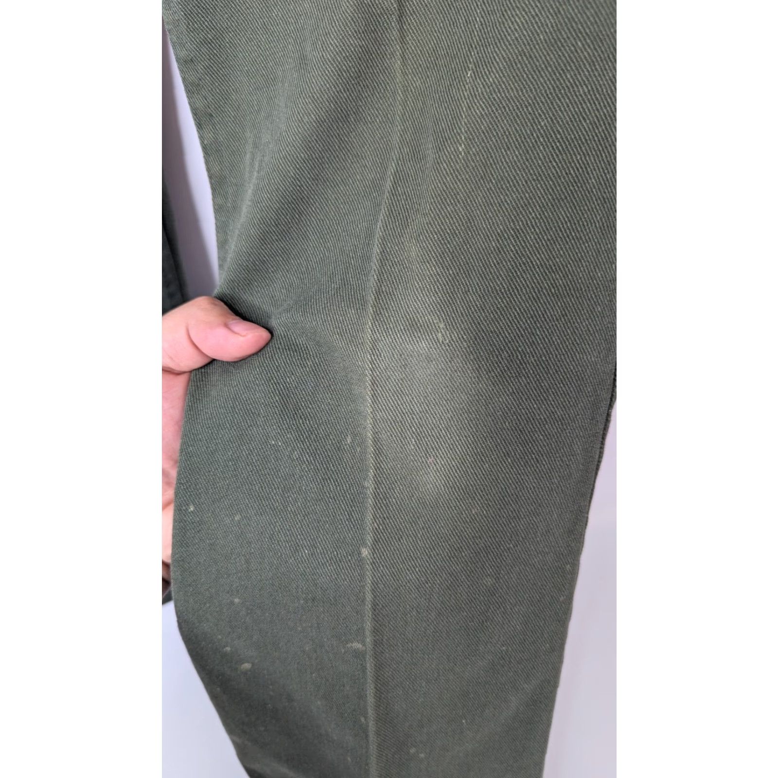 Levi's Vintage Levi's 517 Sta-Prest Men’s Pants 29x30 Green Chino 70s Talon Distressed Size US 29 - 3 Thumbnail