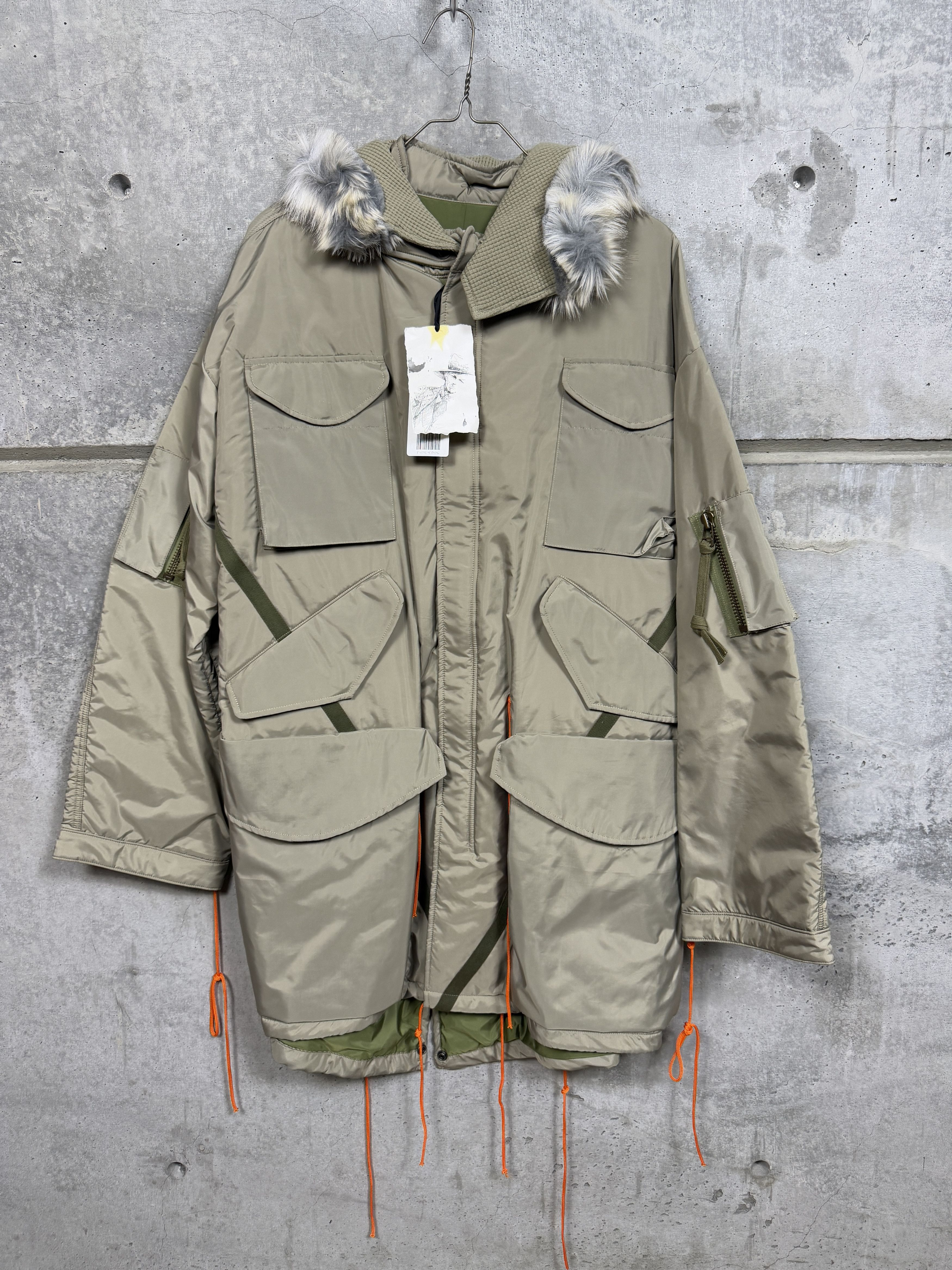Greg Lauren Army Nylon Fishtail Parka