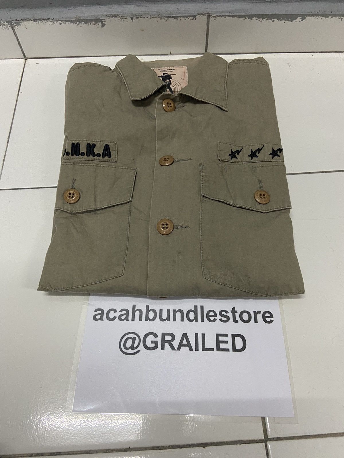 Bape BAPE A BATHING APE ASNKA MILITARY STYLE BUTTON UP Size US M / EU 48-50 / 2 - 20 Thumbnail