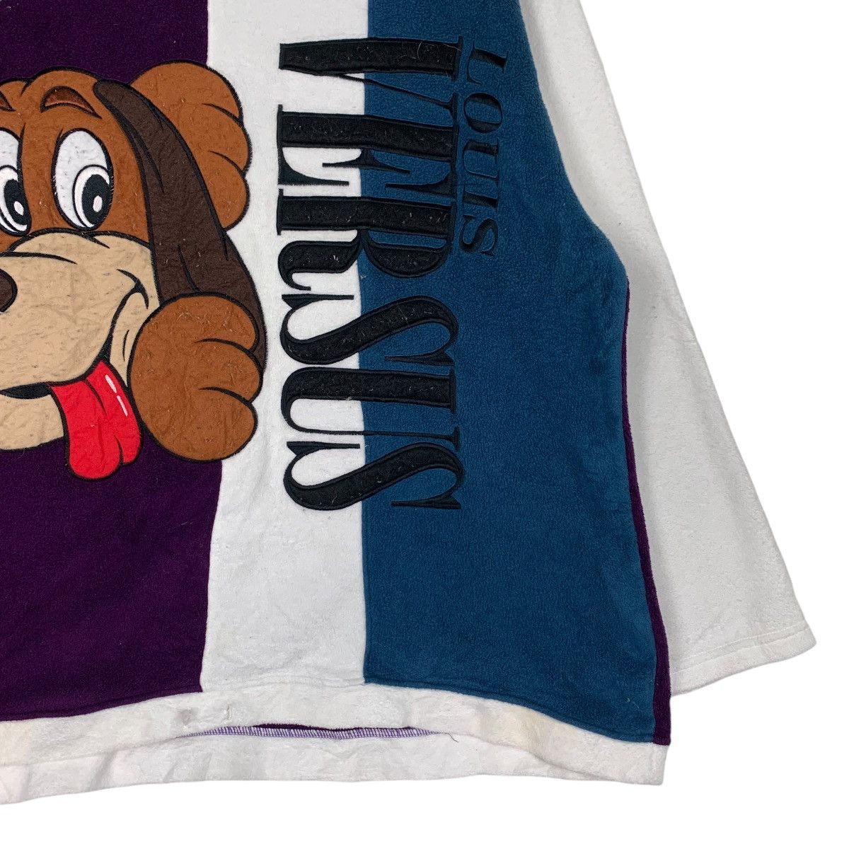 Japanese Brand LOUIS VERSUS Big Logo Colorblock Pullover Fleece #1259-C57 Size US M / EU 48-50 / 2 - 4 Thumbnail
