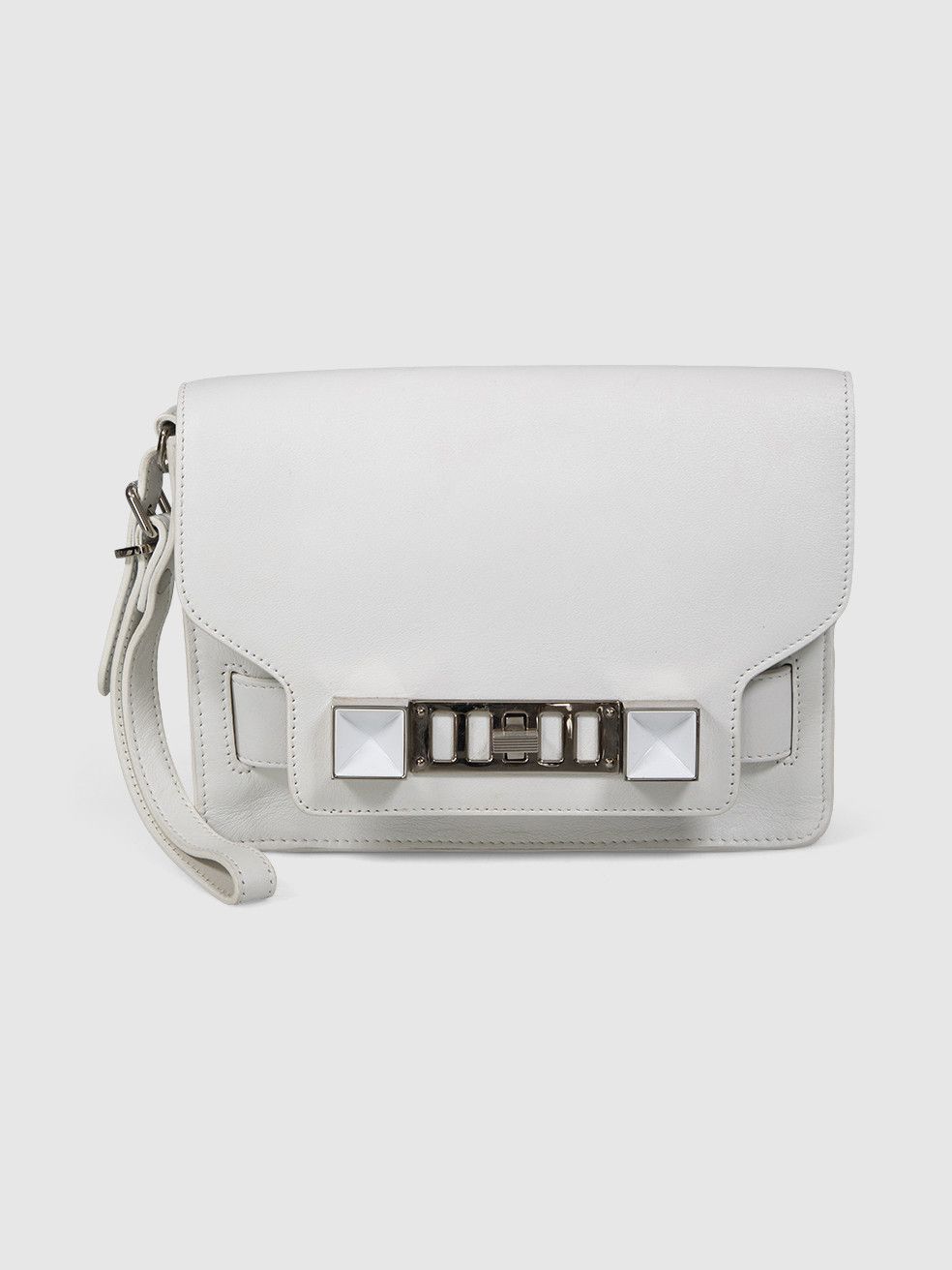 Proenza Schouler White Leather P11 Clutch Bag Size ONE SIZE - 1 Thumbnail