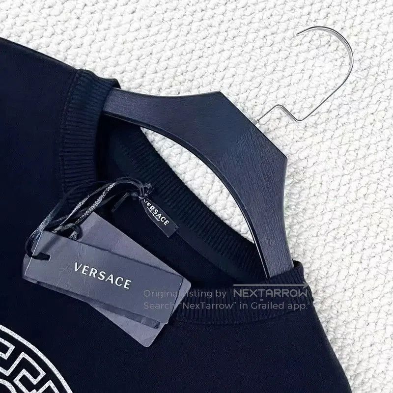 Versace Versace Black Cotton Medusa Short Sleeve Sweatshirt . Size M / US 6-8 / IT 42-44 - 3 Thumbnail