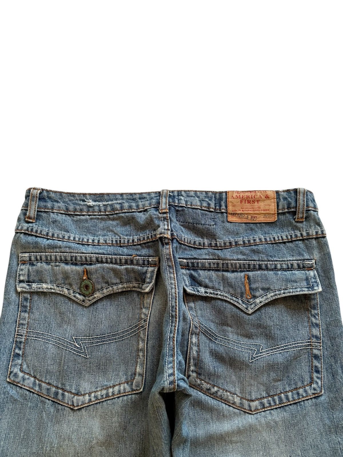 Japanese Brand × Tornado Mart Vintage Japanese Brand Mud Wash Distressed Ripped Flare Jean Size US 32 / EU 48 - 8 Thumbnail