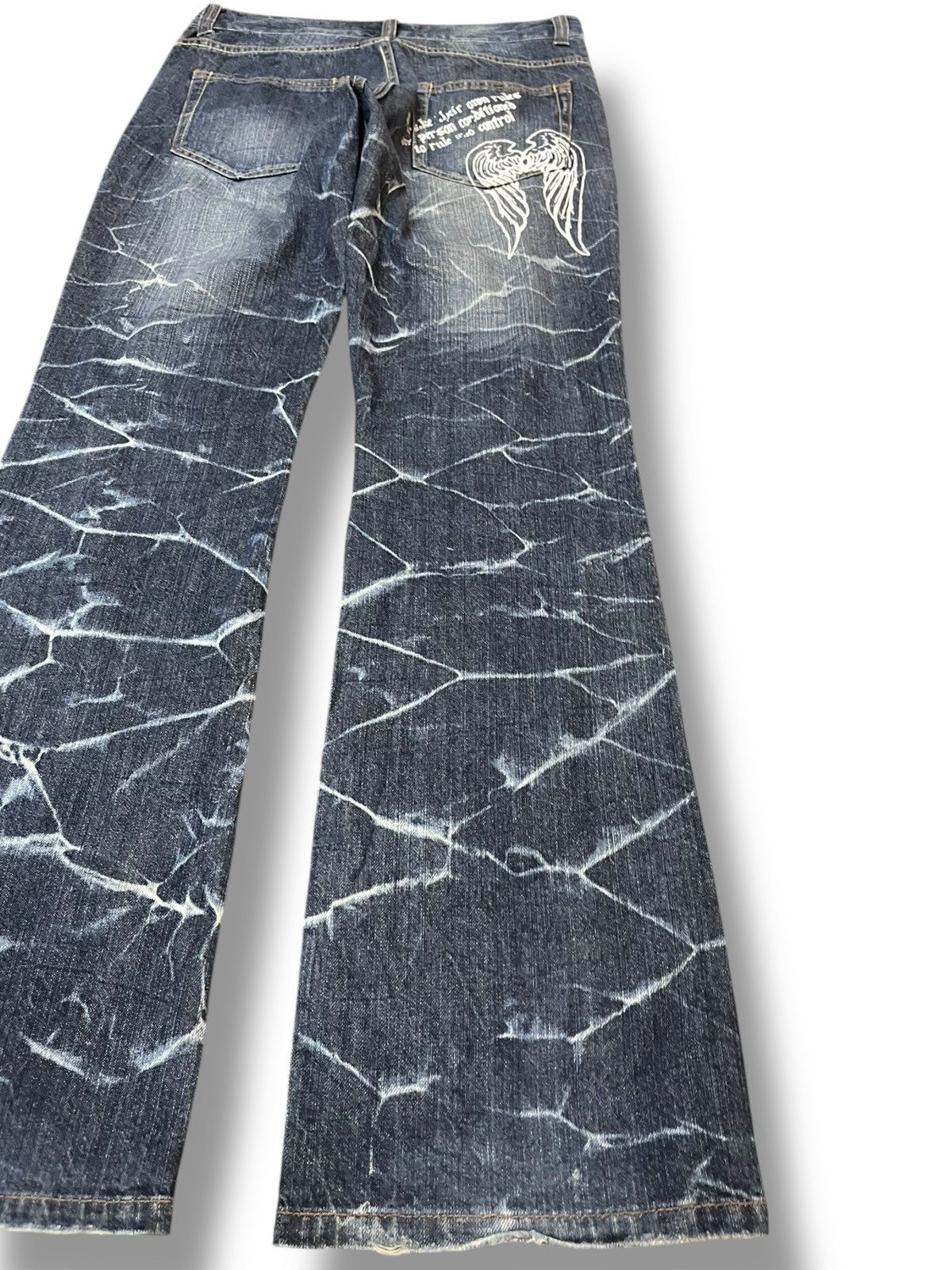 Beauty Beast × Japanese Brand × Le Grande Bleu (L.G.B.) Vintage Nylaus Clothing Flare Bootcut Honeycomb Denim Size US 30 / EU 46 - 11 Thumbnail