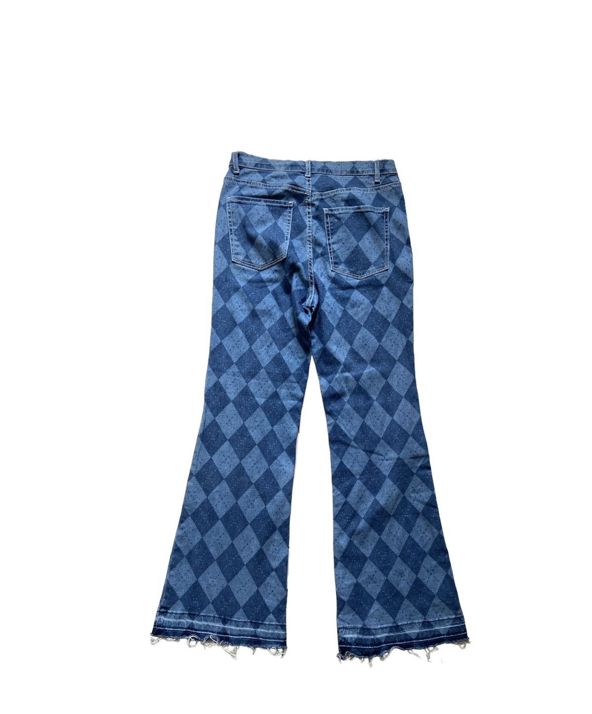 If Six Was Nine × Japanese Brand × Seditionaries Vintage Checked Blue By No Boundaries Flare Denim Size US 30 / EU 46 - 4 Thumbnail