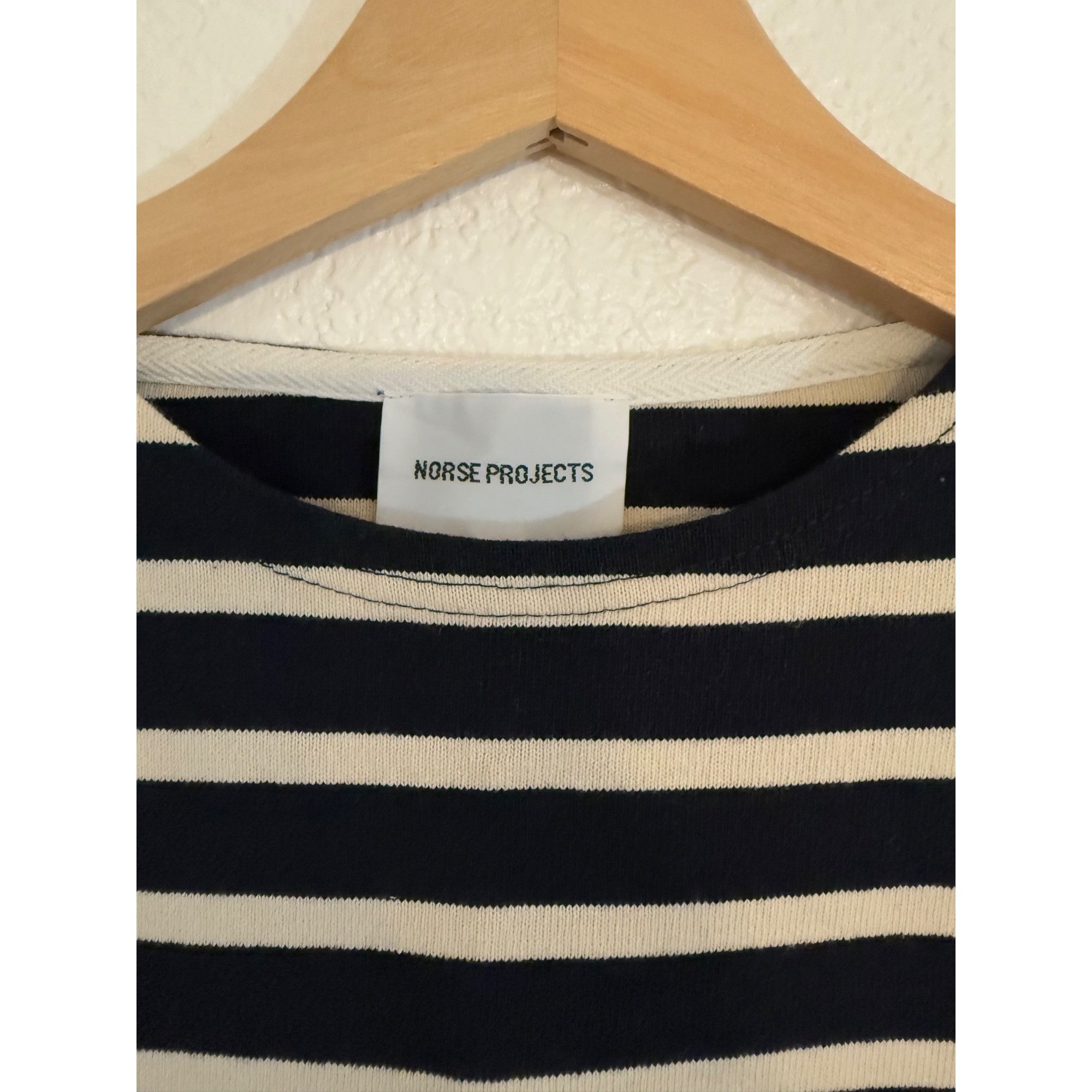 Norse Projects Women's Norse Projects Black White Beige Short Sleeve Stripp Size S / US 4 / IT 40 - 2 Thumbnail