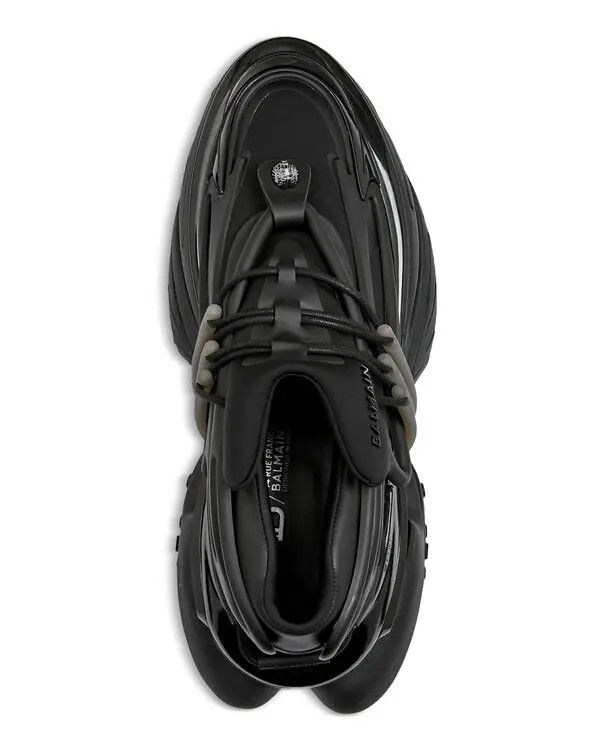 Balmain o1s1wg111225 Unicorn Lace Up Low-Top Sneakers in Black Size US 10 / IT 40 - 3 Thumbnail