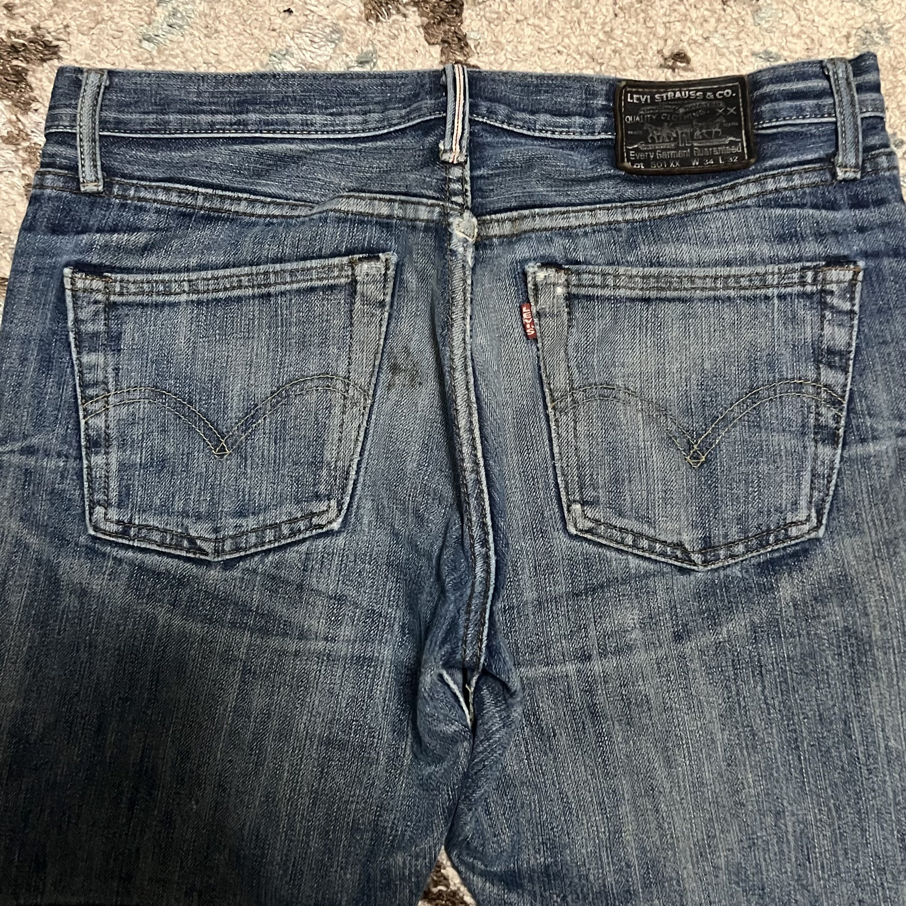 Levi's × Levi's Vintage Clothing × Vintage Levis Vintage Clothing 501XX Big E Selvedge Jeans 32x28 Size US 32 / EU 48 - 3 Thumbnail