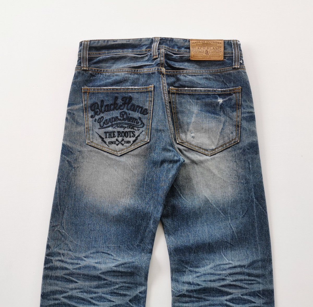 Kapital Black Flame Carpe Diem Selvedge Denim Jeans Size US 32 / EU 48 - 9 Thumbnail