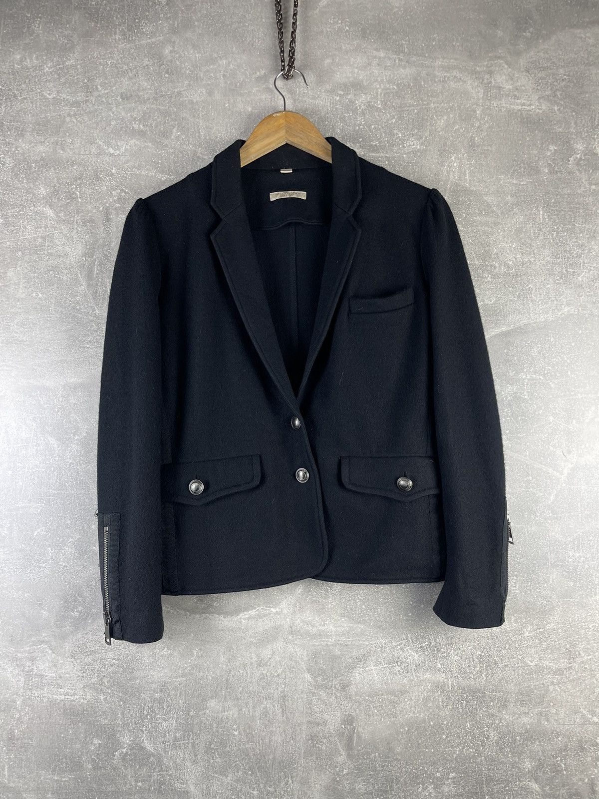 Burberry Burberry Brit Wool Tailored Blazer Jacket Black Size M Size M / US 6-8 / IT 42-44 - 1 Thumbnail