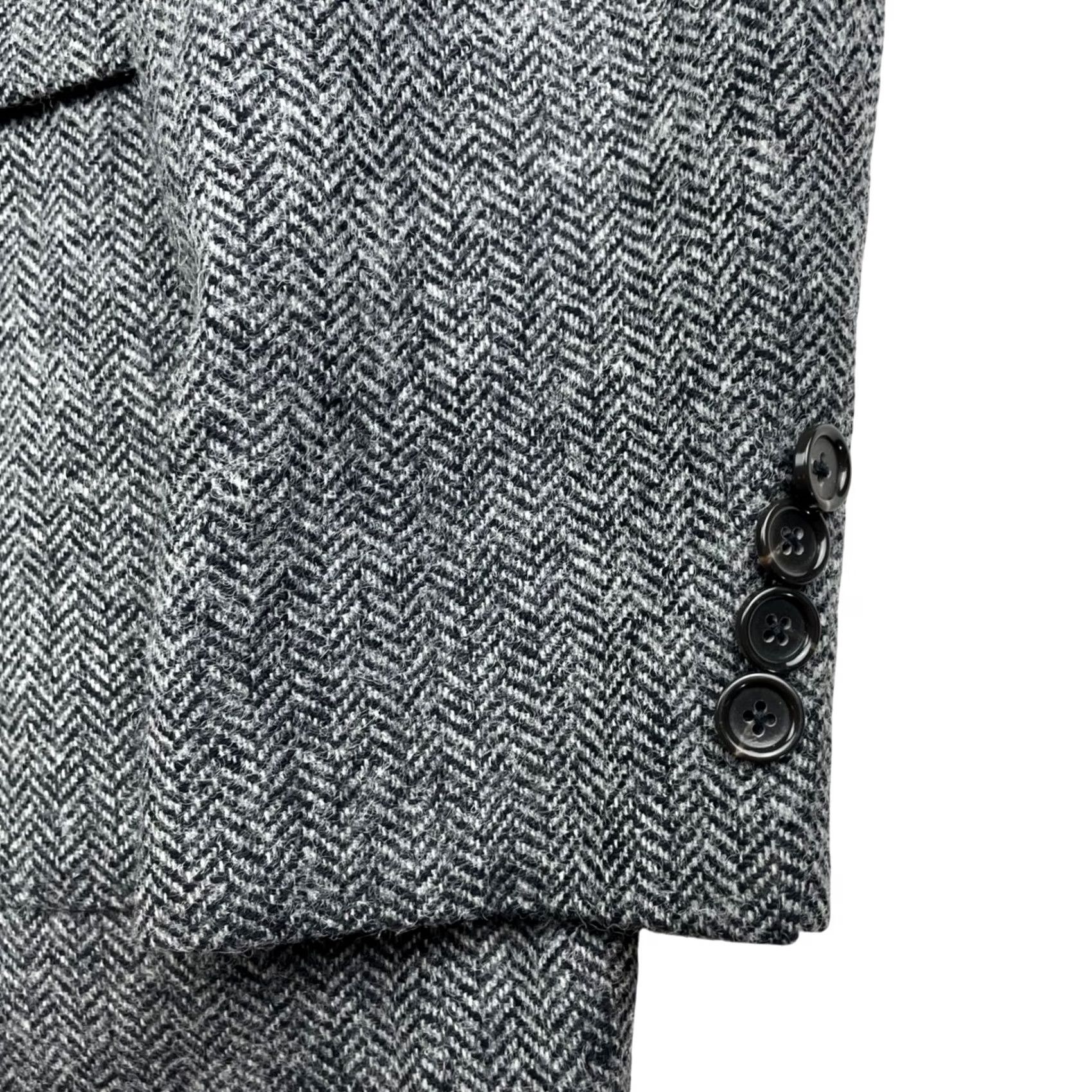 J.Crew J.Crew Blazer Men’s Ludlow Tweed Moon Wool Gray Herringbone 42L 2-Button Long Jacket Size 42R - 4 Thumbnail