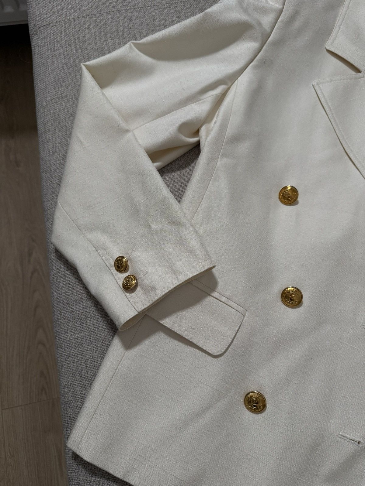 Valentino Valentine White Long Sleeve Double Breasted Blazer IT44 Size M / US 6-8 / IT 42-44 - 3 Thumbnail