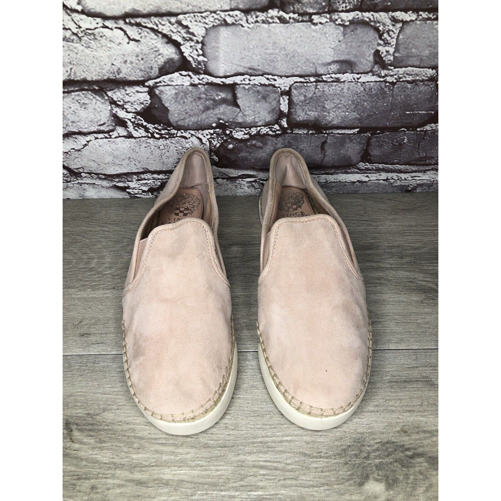 Vince Camuto VINCE CAMUTO Tambie Blush Pink Suede Leather Espadrille Loaf Size US 8 / IT 38 - 2 Thumbnail