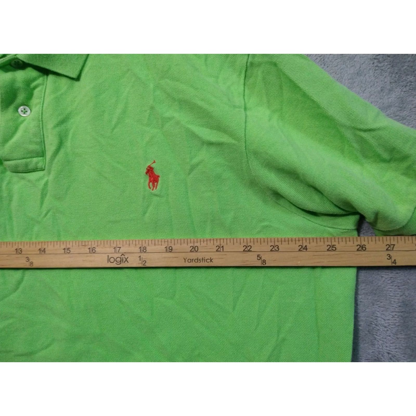 Polo Ralph Lauren Polo Ralph Lauren Shirt Mens 2XL Green Short Sleeve Polo Logo Pony Custom Fit Vintage? No Size US XXL / EU 58 / 5 - 4 Thumbnail