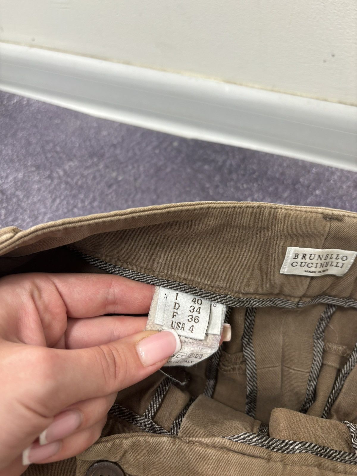 Brunello Cucinelli Brunello Cucinelli Women’s Italian Brown Ankle Chino Pants Size 27" / US 4 / IT 40 - 12 Thumbnail