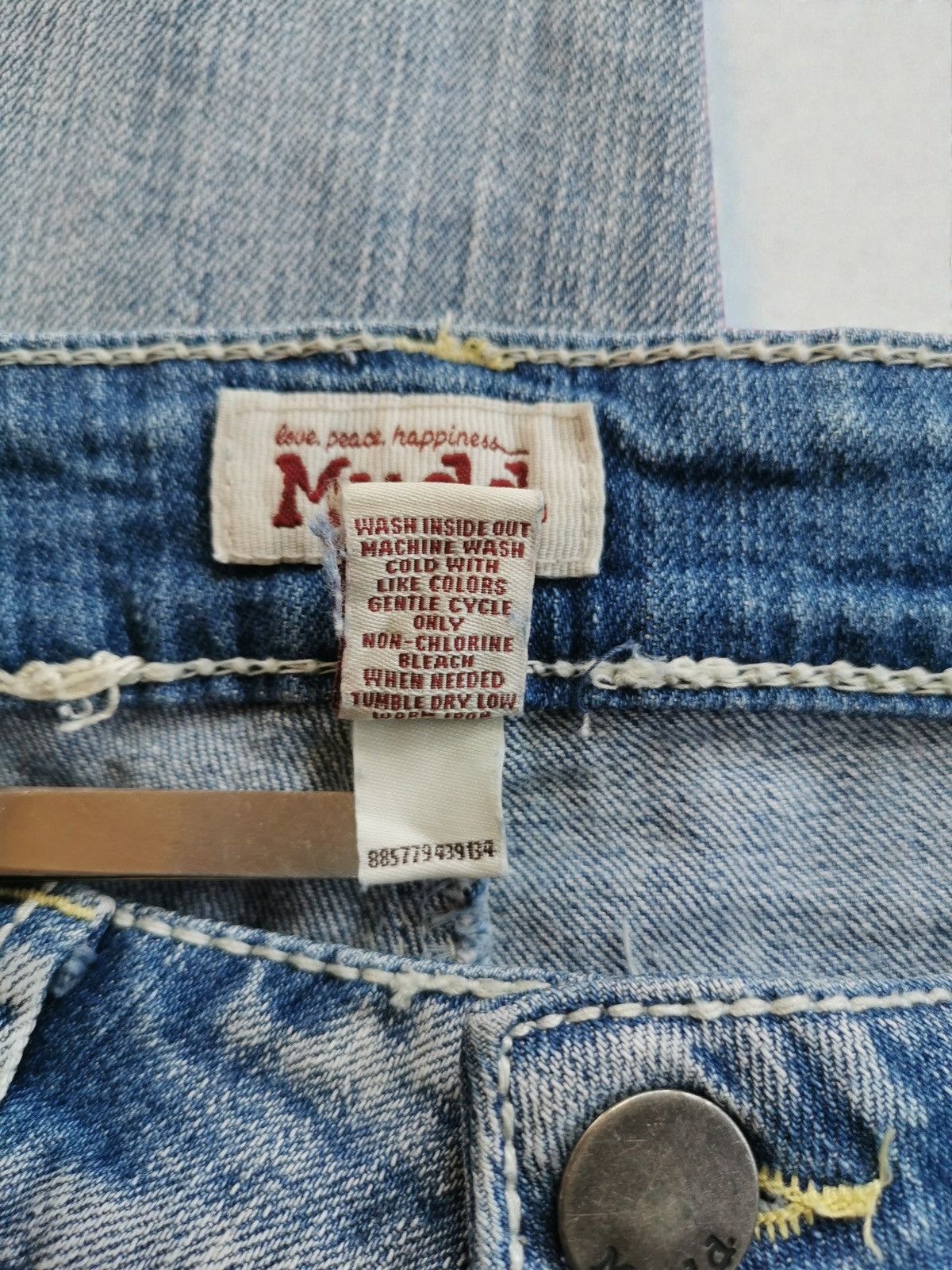 Le Grande Bleu (L.G.B.) Mudd Bootcut Flared Distressed Women Jeans LGB Size 33" - 7 Thumbnail