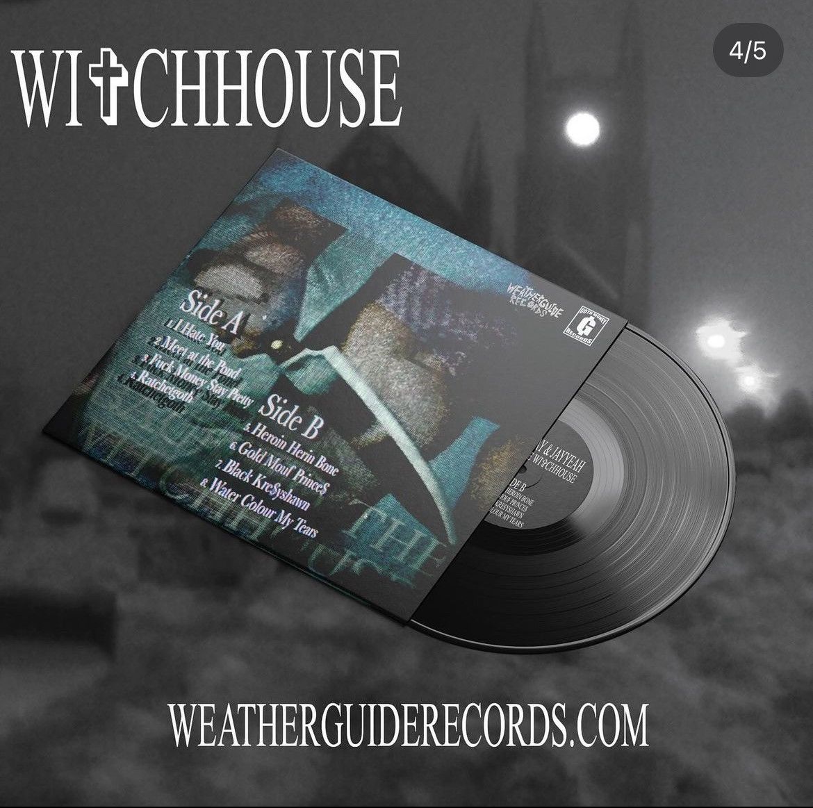 Drain Gang × Goth Money × Haunted Mound Black Kray & Jayyeah Back to the Witchhouse 12” Vinyl Record Size ONE SIZE - 5 Thumbnail