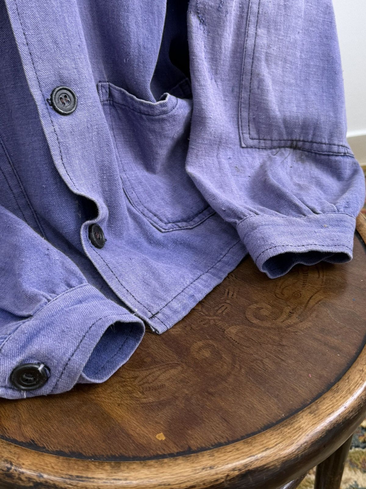 Le Laboureur Vintage 50s French Faded Trashed Chore Work Suit Size US L / EU 52-54 / 3 - 8 Thumbnail