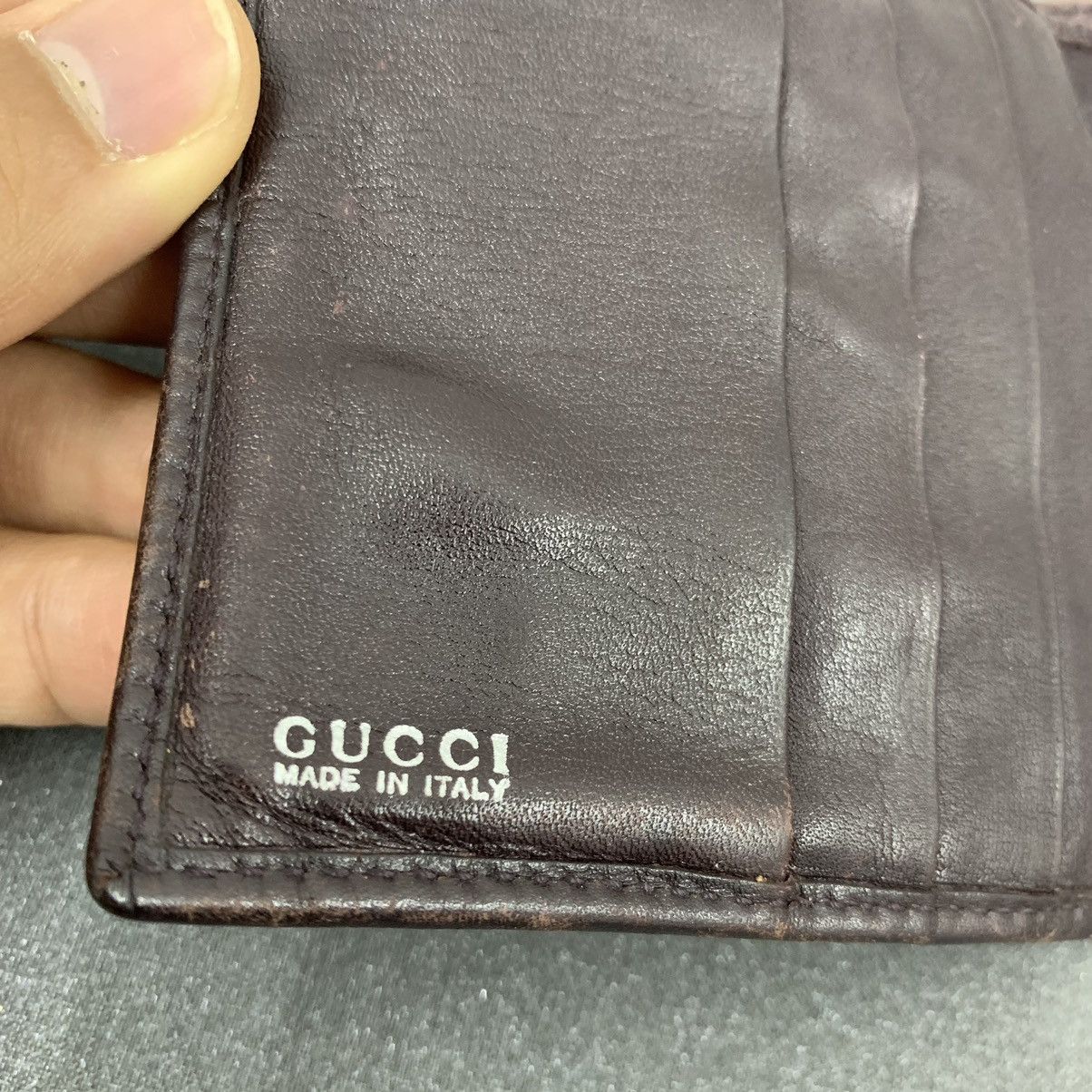 Gucci Thrashed Gucci Leather Wallet Size ONE SIZE - 5 Thumbnail