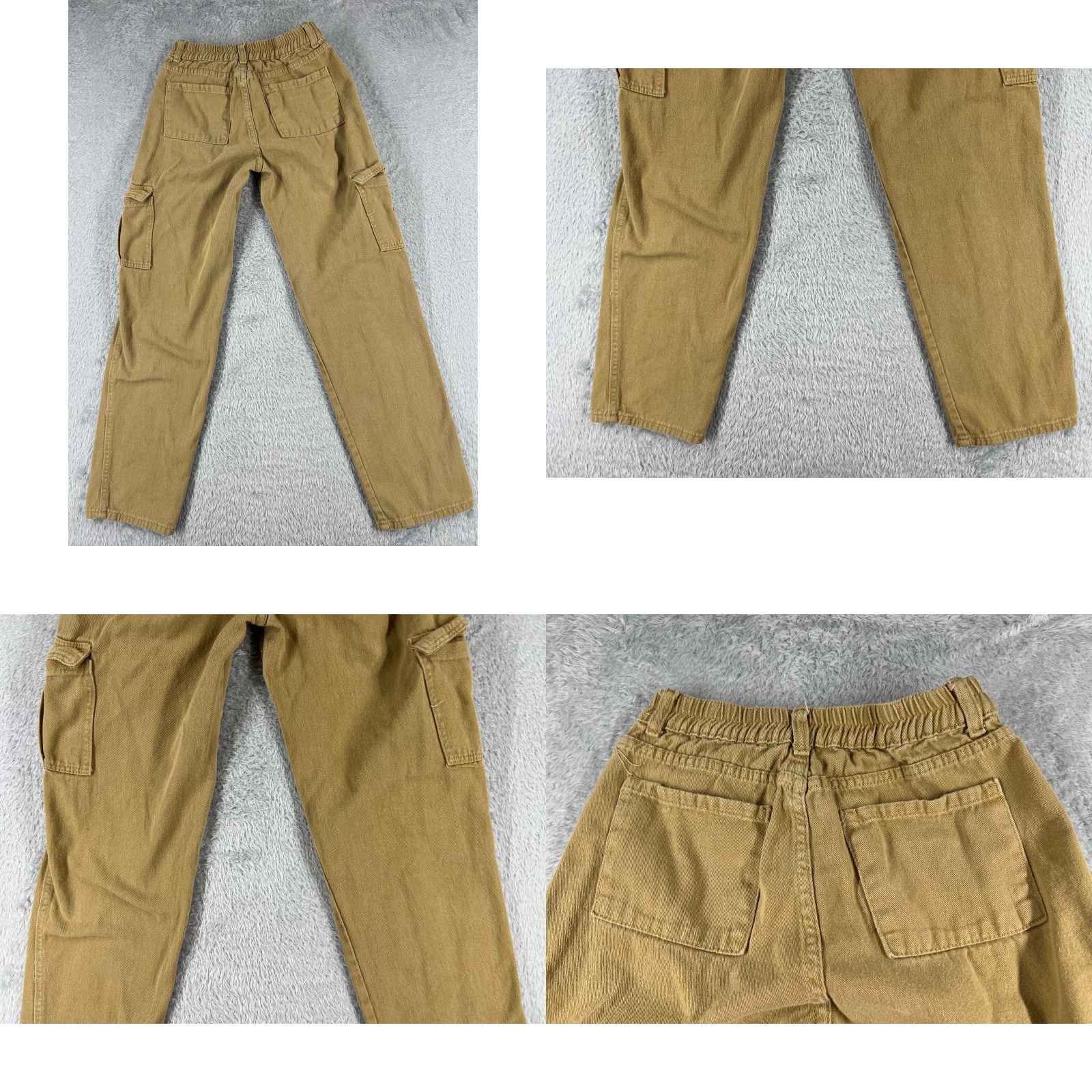 Vintage Beige Denim Jeans Womens 26x28 Straight Leg 5-Pocket Mid Rise Regular Cotton Blend Size 26" / US 2 / IT 38 - 9 Thumbnail