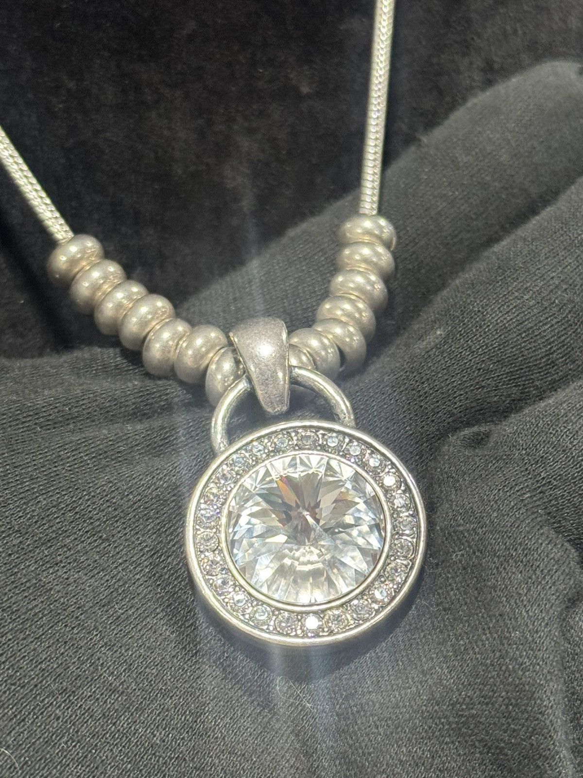 Jewelry Vintage Miglio Crystal Pendant Necklace Statement Jewelry Size ONE SIZE - 15 Thumbnail