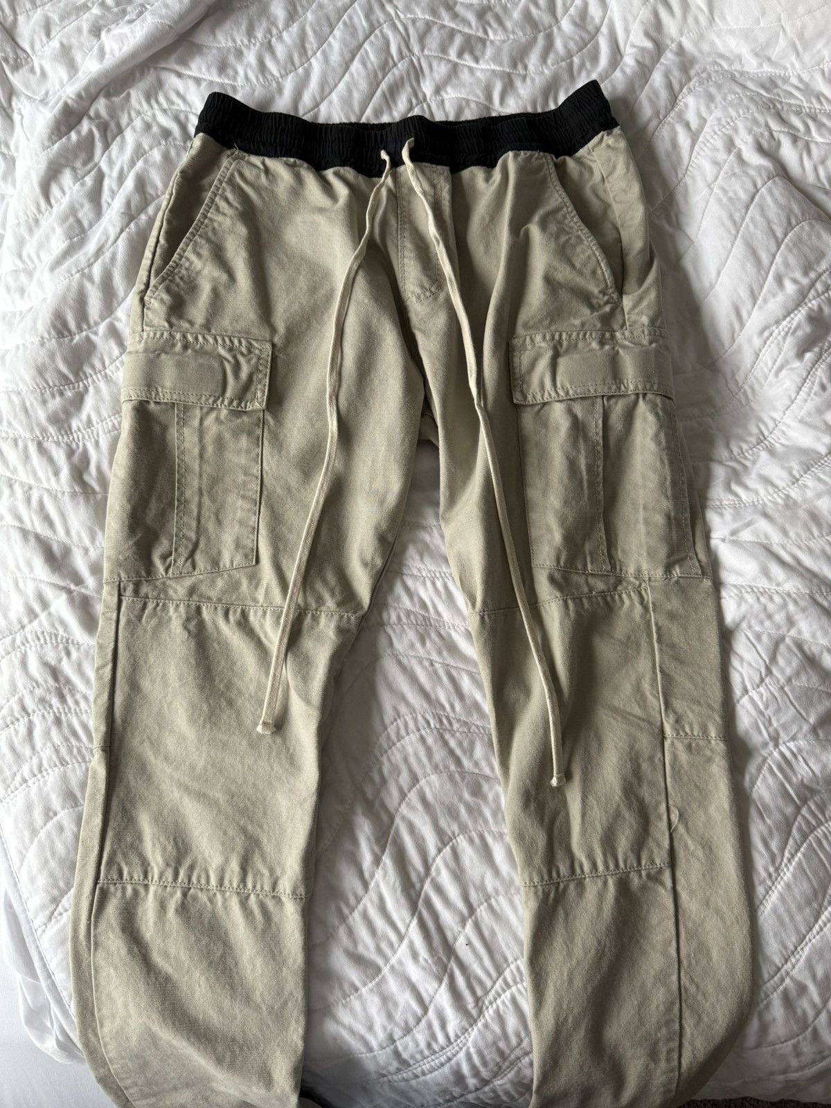 Green Polyester Cargo Pants by Fear of God ESSENTIALS on Sale