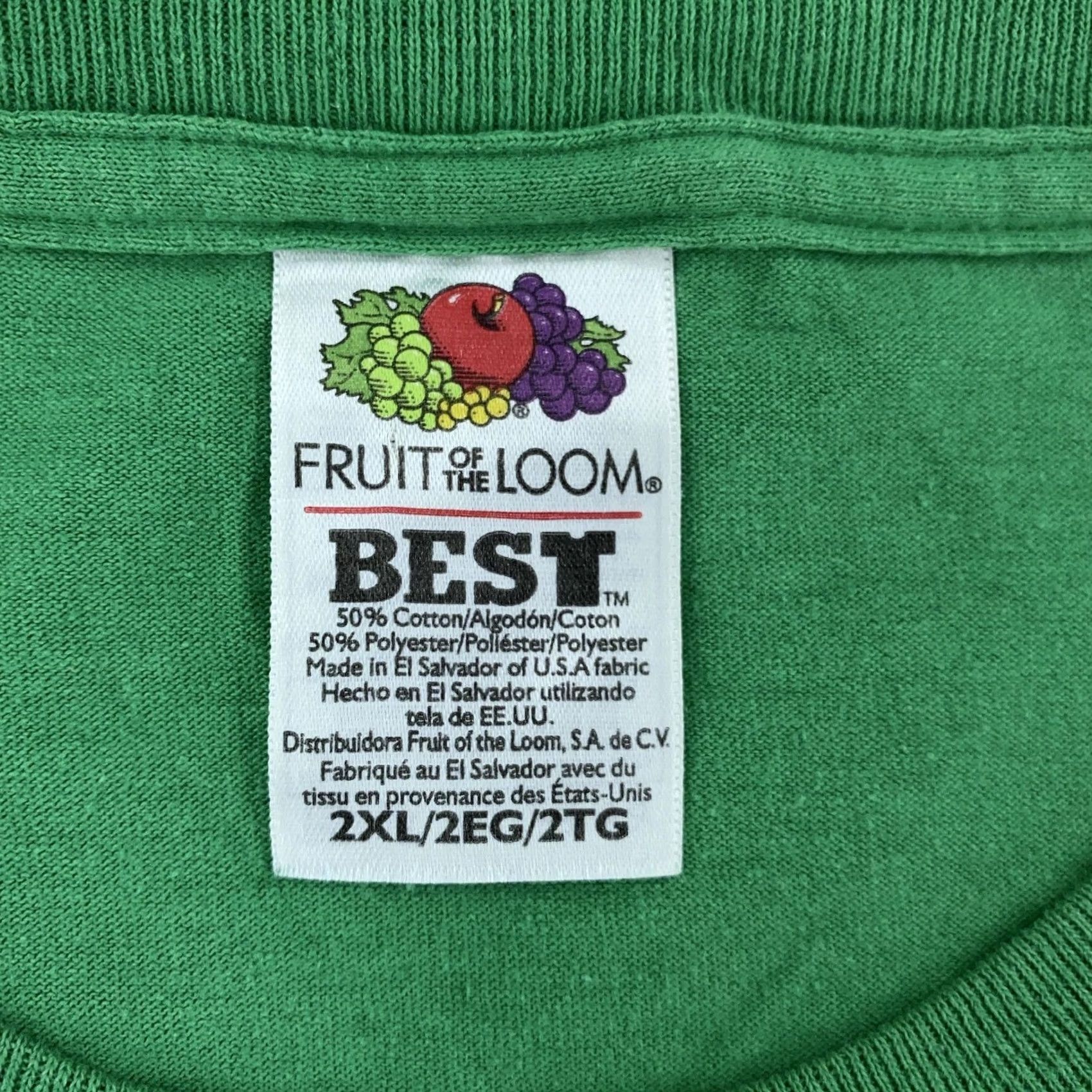 Fruit Of The Loom VINTAGE Fruit of the Loom Shirt Mens XL Green Crew Neck Tee 90s Casual Short Sleeve Cotton Polyester Solid Size US XL / EU 56 / 4 - 8 Thumbnail