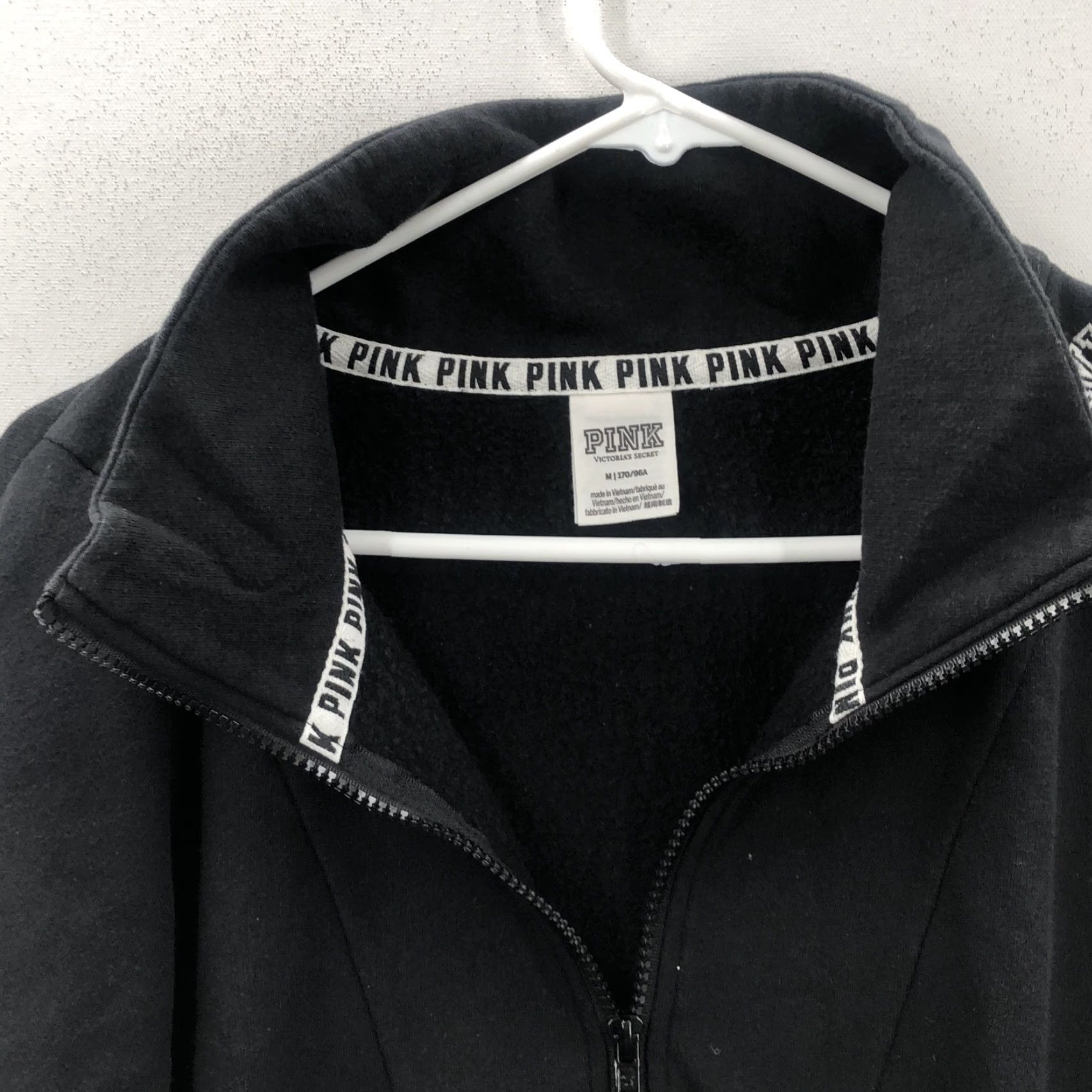 Victoria's Secret Victoria's Secret Pink Womens Black 1/4 Zip Pockets Long Sleeve Sweatshirt Size M Size M / US 6-8 / IT 42-44 - 5 Thumbnail