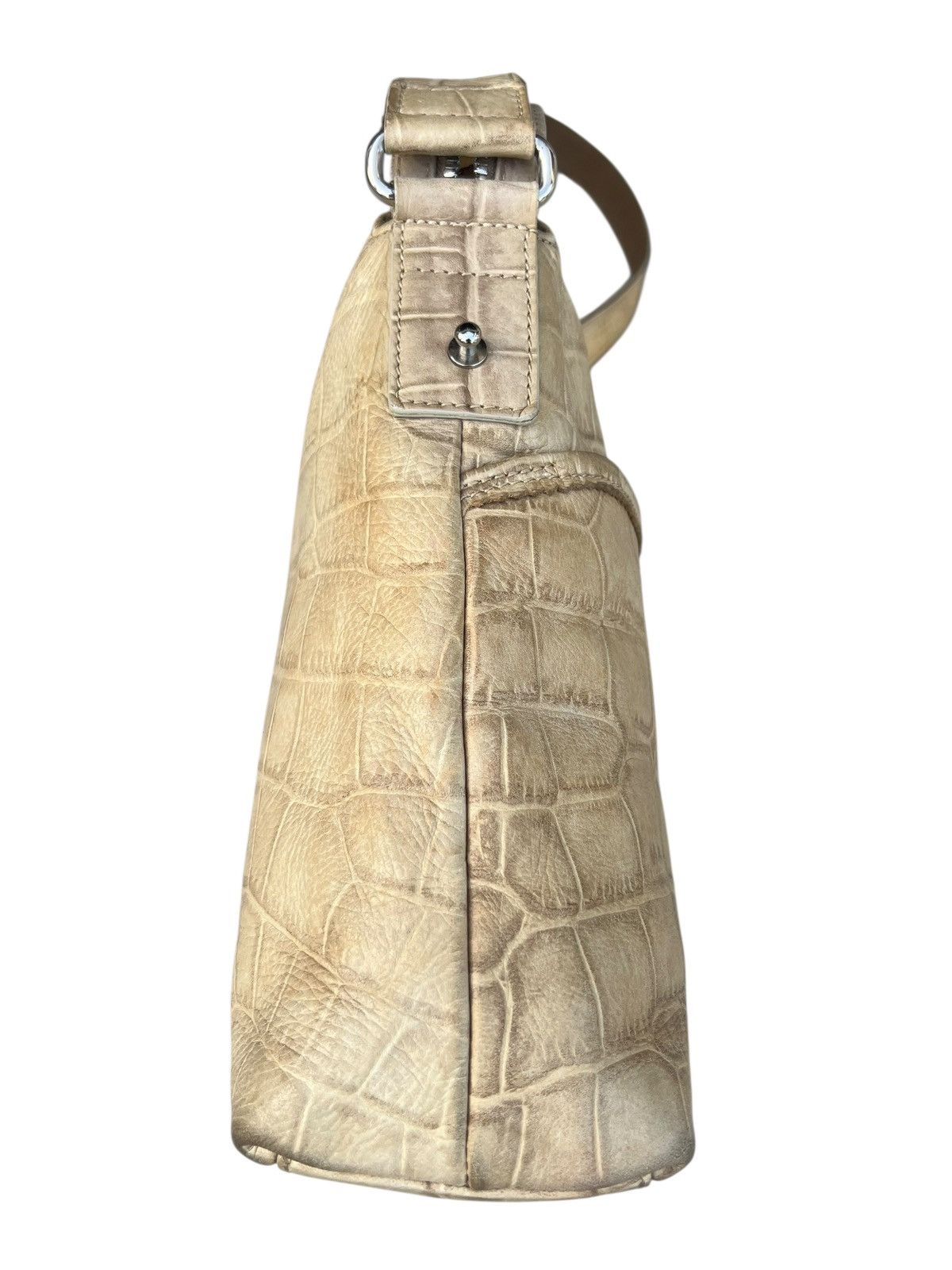 Leather COTO Japan Patina Embossed Crocodile All Leather Sling Bag Size ONE SIZE - 8 Thumbnail