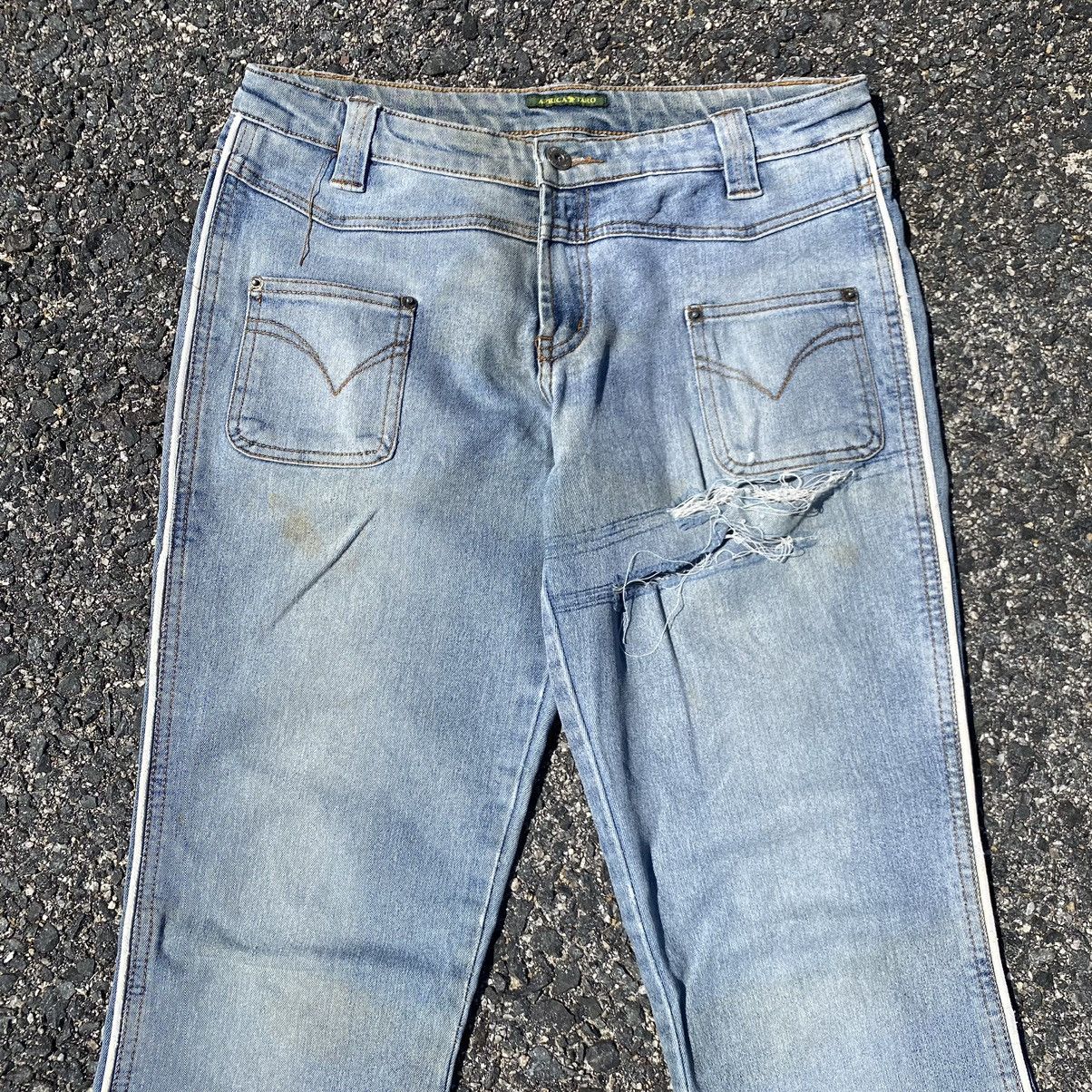 Japanese Brand Vintage Japanese Brand Distressed Flare Jeans Size US 31 - 2 Thumbnail