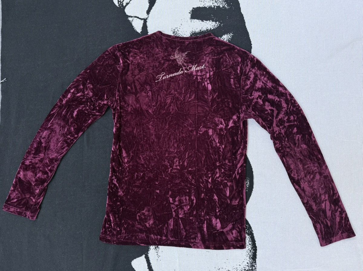 Tornado Mart Tornado Mart Tribal burgundy Velvour Long sleeve V Neck Top Size US M / EU 48-50 / 2 - 5 Thumbnail
