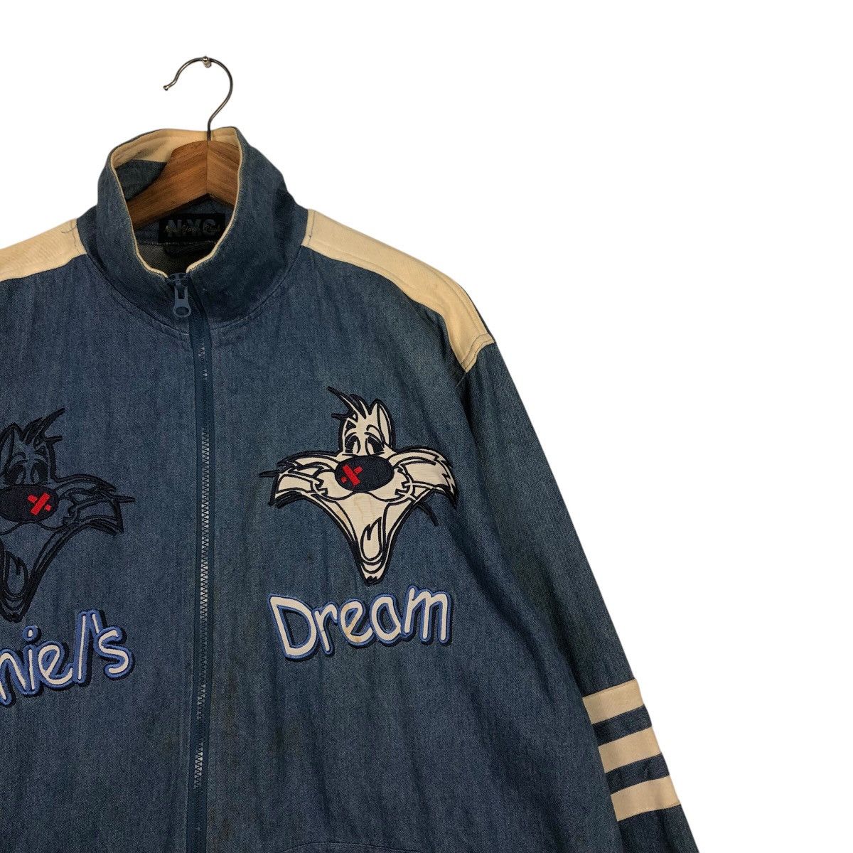 Cartoon Network 📌Vintage Zipper Denim Jacket New York Club Cartoon Big Logo Size US M / EU 48-50 / 2 - 7 Thumbnail