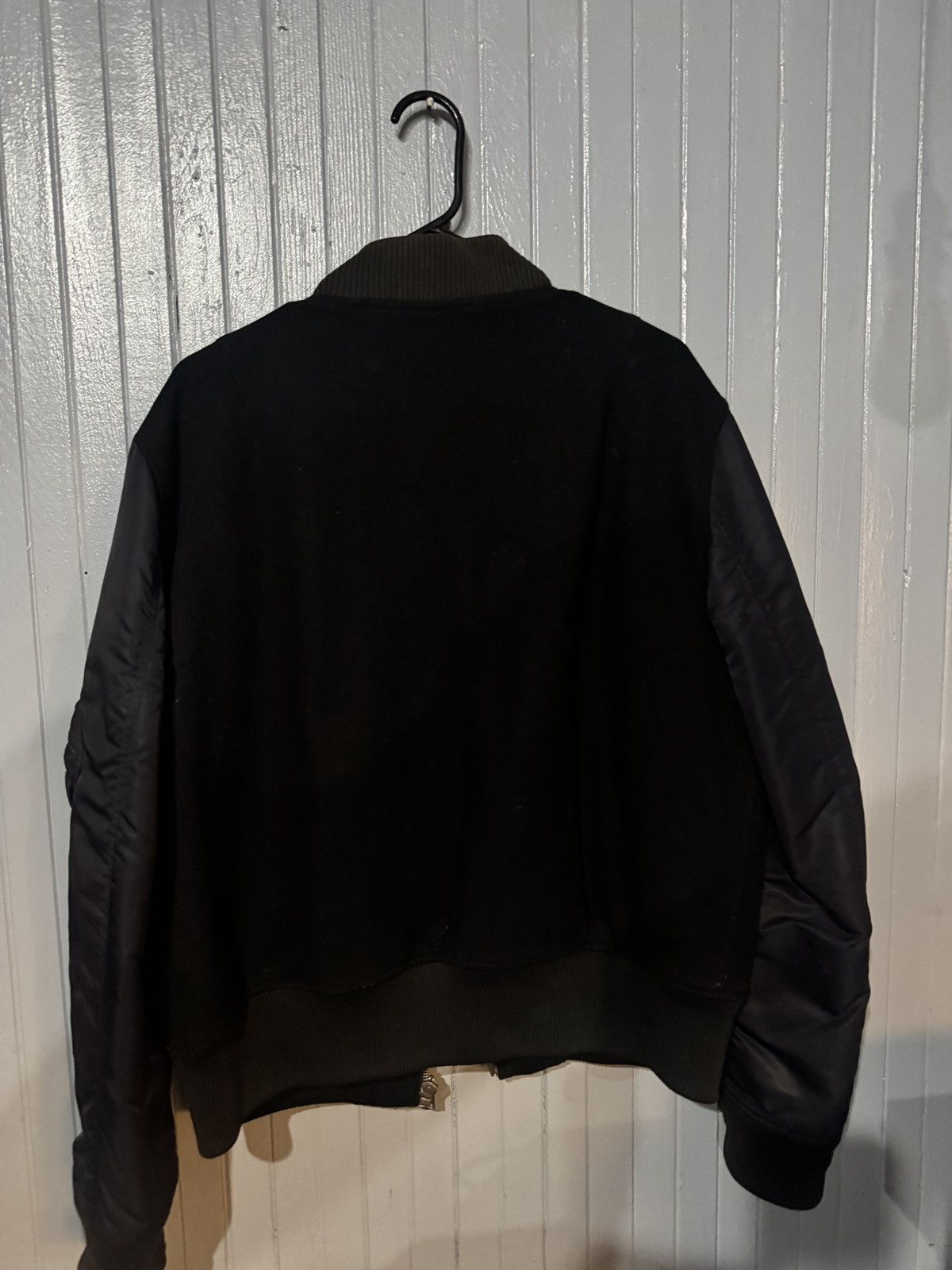 Sandro Sandro Bomber Jacket - Navy Wool Varsity Size US L / EU 52-54 / 3 - 6 Thumbnail