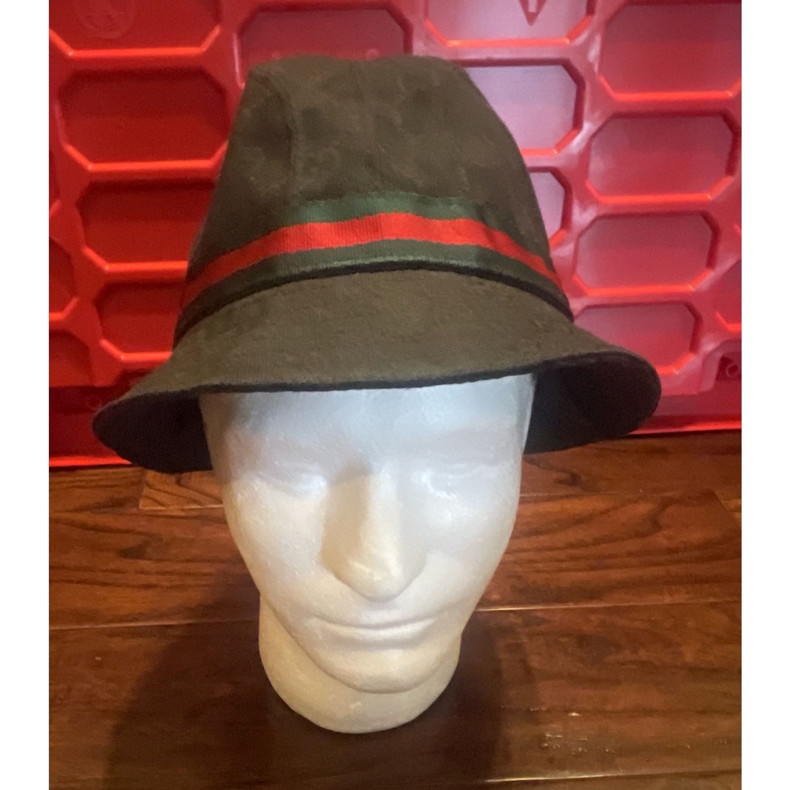Gucci Black Embroidered Script Bucket Hat GUCCI Embroidered Script Bucket Hat - 55 S main image 2