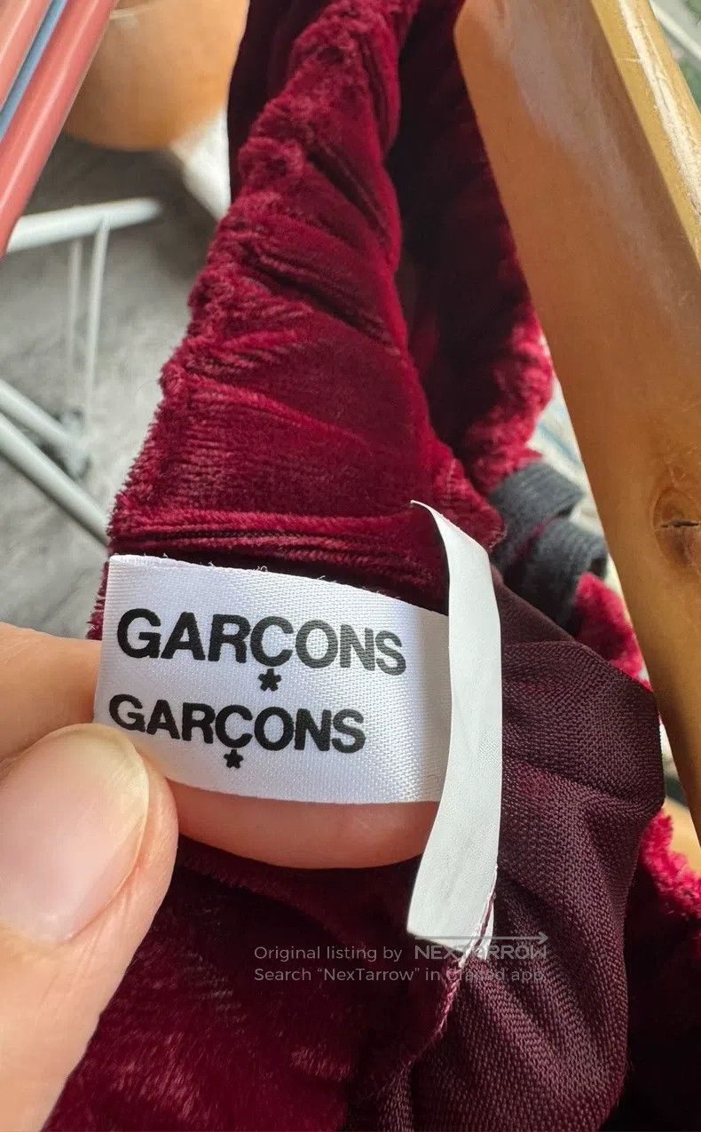 Comme des Garcons Comme Des Garcons size S Velvet pleated skirt, burgundy, S Size 24" / US 00 / IT 34 - 9 Thumbnail