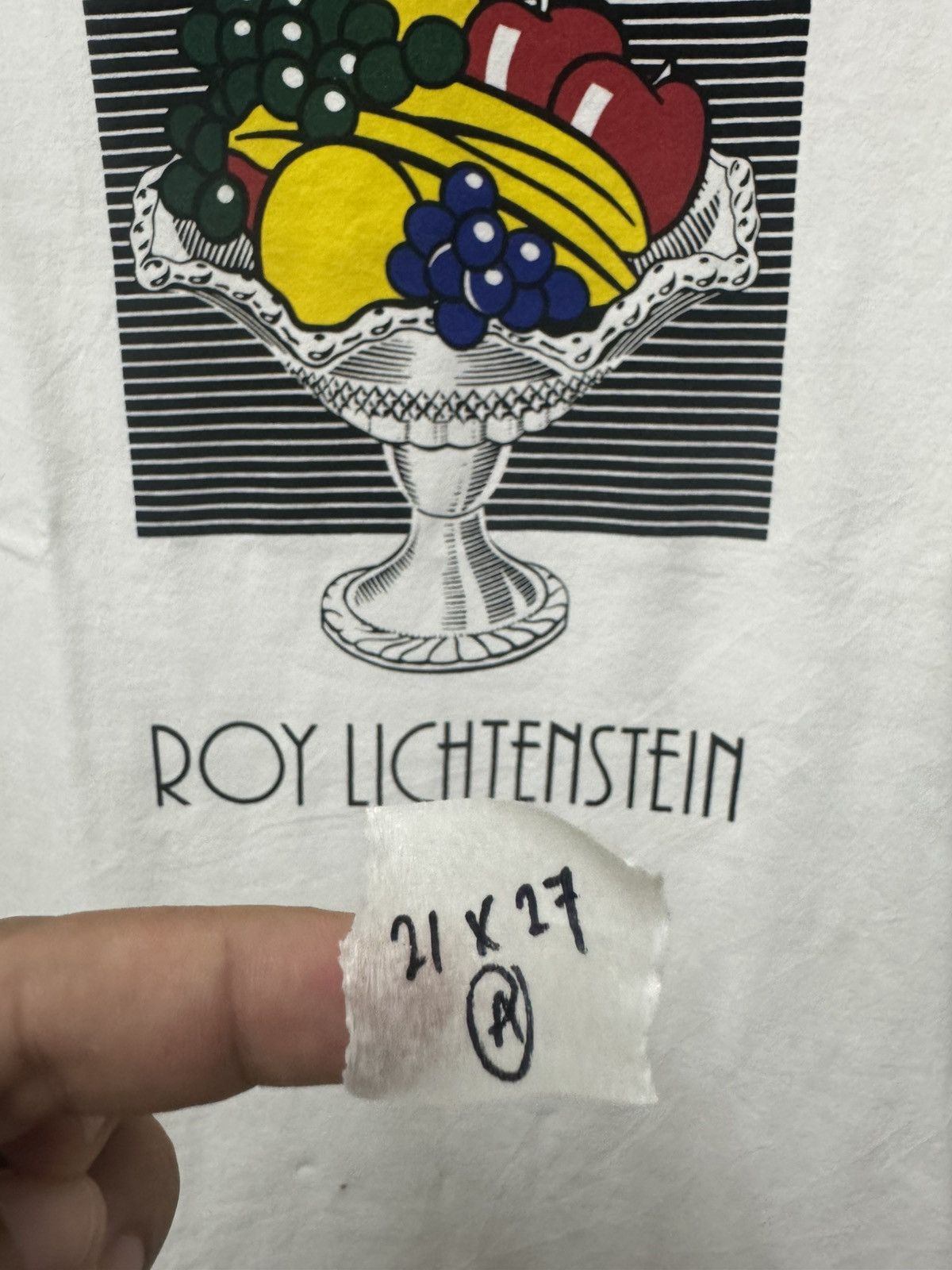 Vintage Vintage 90’s Roy Lichtenstein Pop Art Fruit T shirt Size US L / EU 52-54 / 3 - 7 Thumbnail