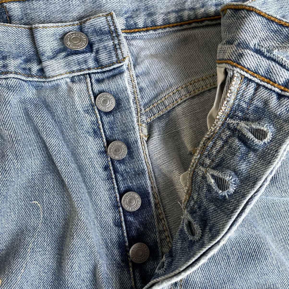 Levi's Vintage Clothing 🔥Vintage 1998 Levis 513 Splatter Paint Ripped Distress Jeans Size US 31 - 13 Thumbnail
