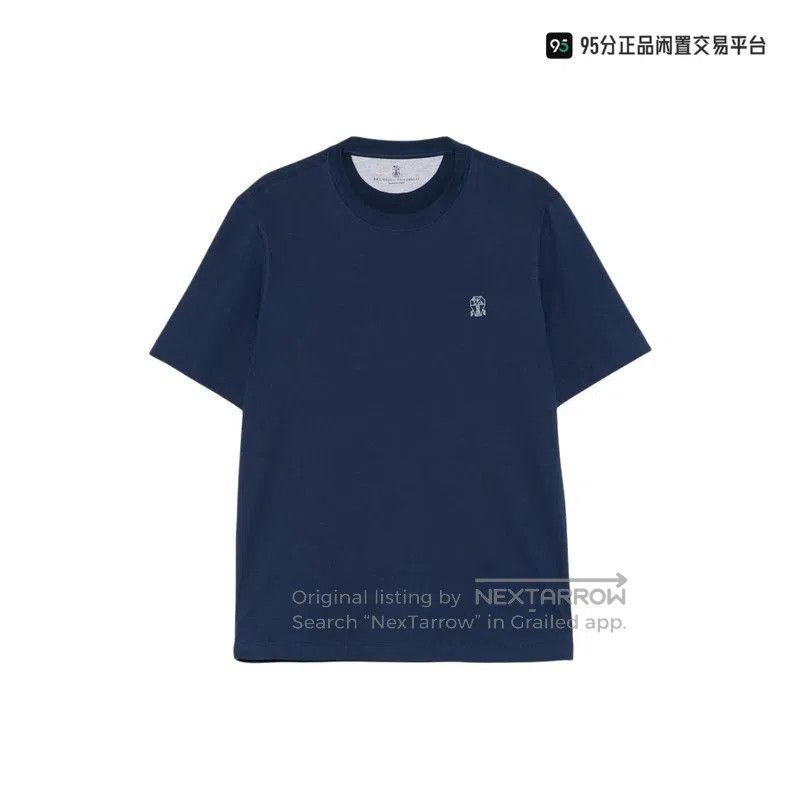 Brunello Cucinelli Brunello Cucinelli Logo Print Loose Crew Neck T. Size US S / EU 44-46 / 1 - 4 Thumbnail