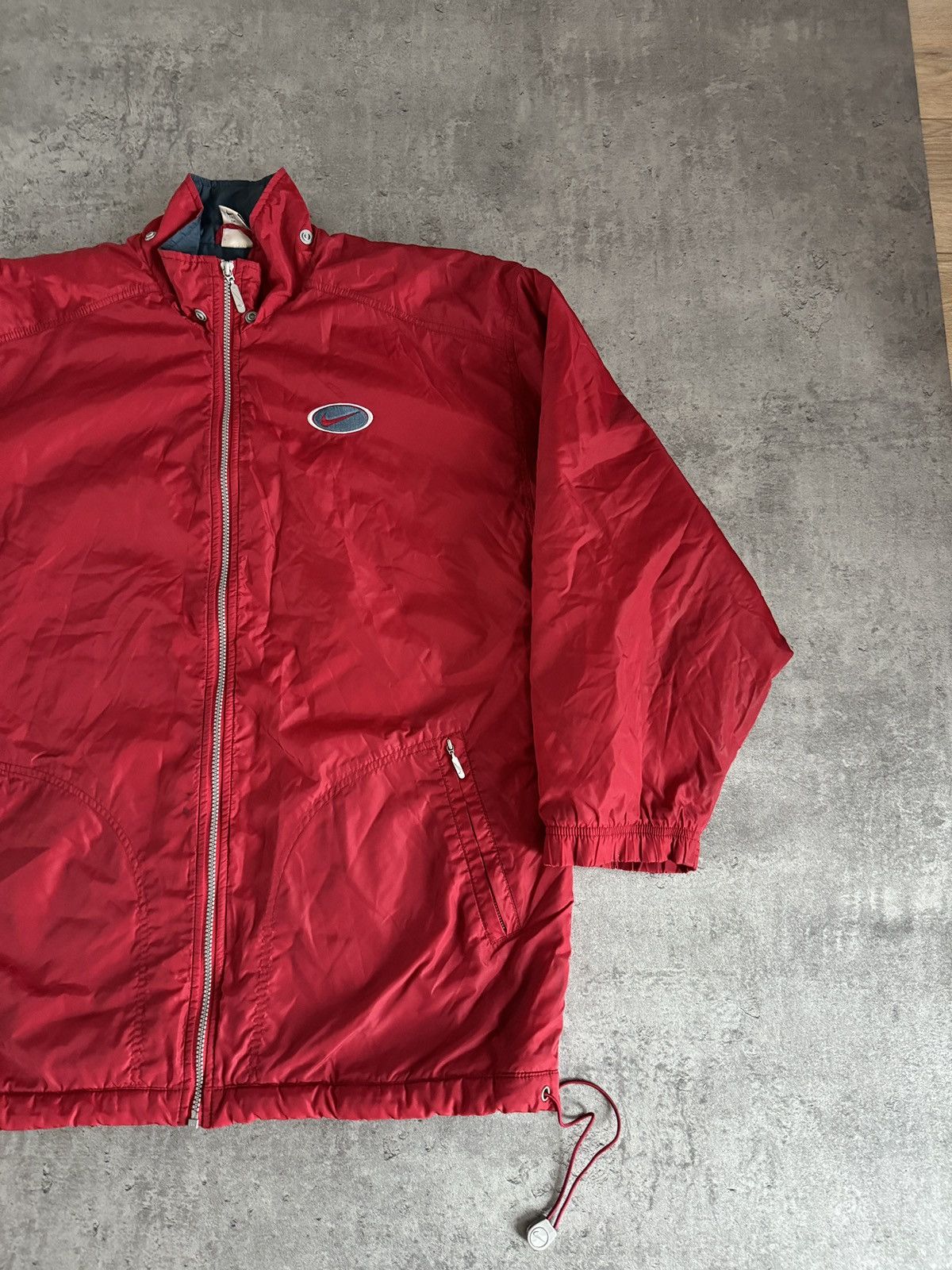 Nike × Vintage Nike Swoosh Big Logo vintage 90s jacket rap skate boxy y2k Size US L / EU 52-54 / 3 - 5 Thumbnail