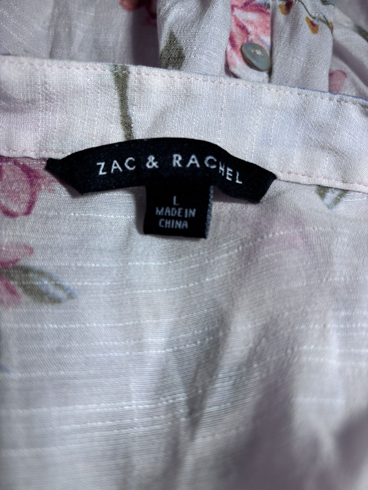 Other Zac & Rachel Linen Floral Blouse Size L / US 10 / IT 46 - 10 Thumbnail
