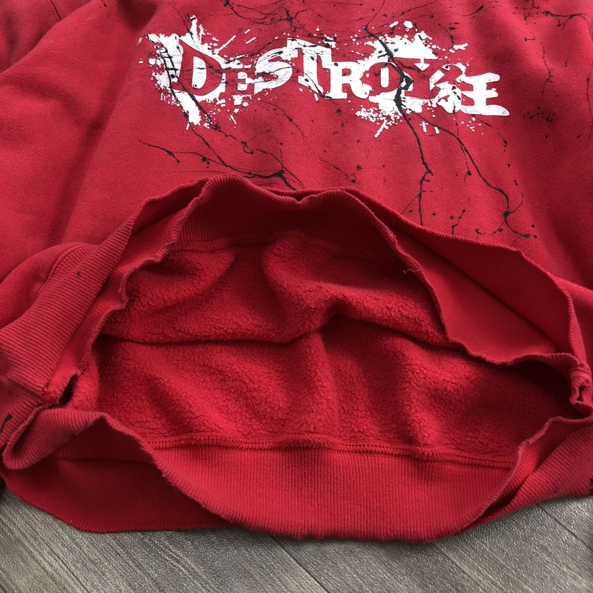 If Six Was Nine × Japanese Brand × Le Grande Bleu (L.G.B.) 2000s Destroy Distressed Painted Lgb Punk Style Sweatshirt Size US S / EU 44-46 / 1 - 7 Thumbnail
