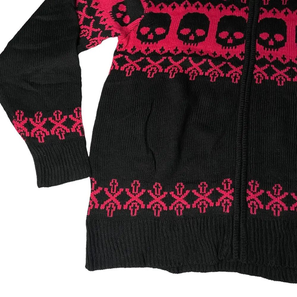 If Six Was Nine 2000's Bullet Noise Skull Cross Knitted Size US M / EU 48-50 / 2 - 10 Thumbnail